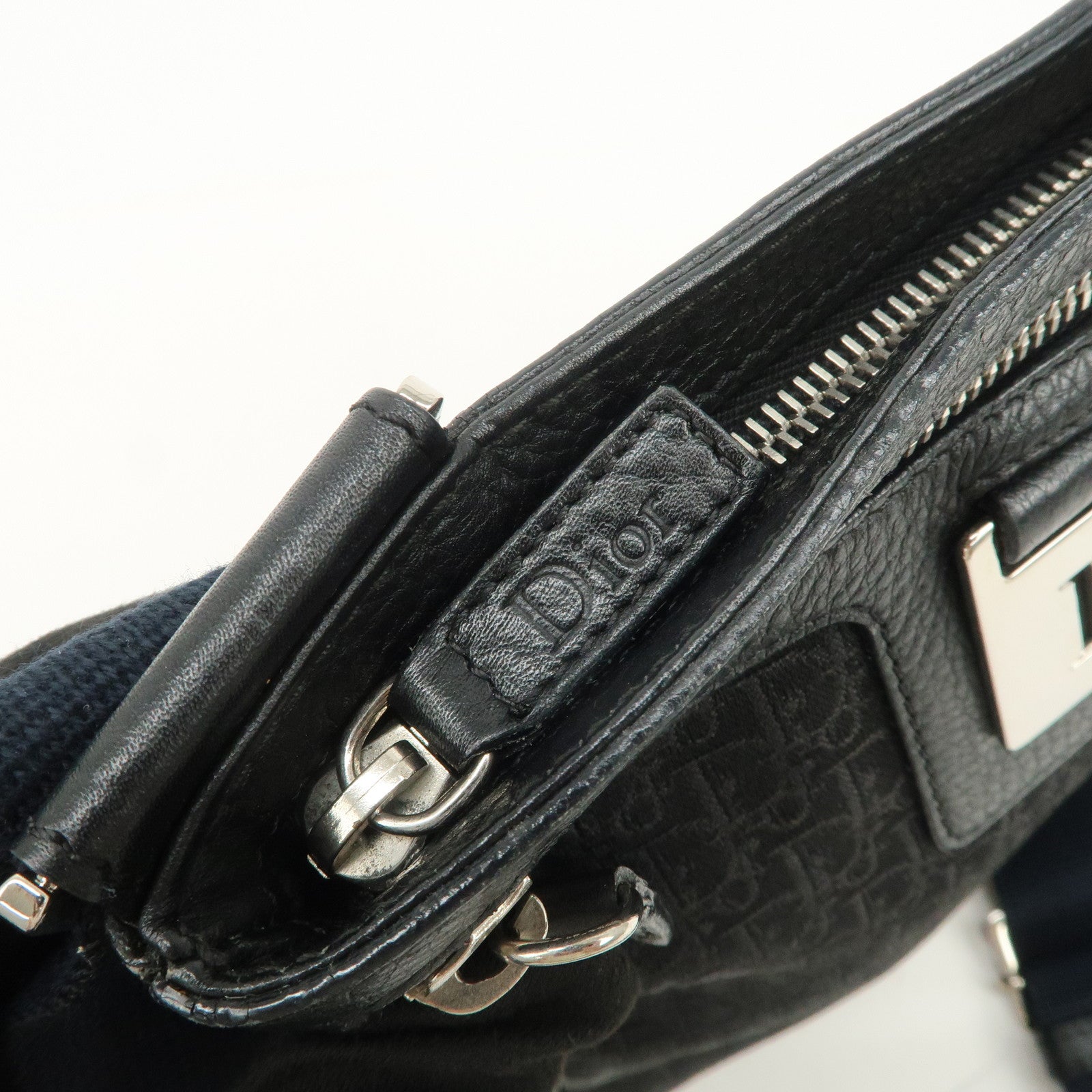 Christian Dior Street Chic Trotter Canvas Leather Shoulder Bag