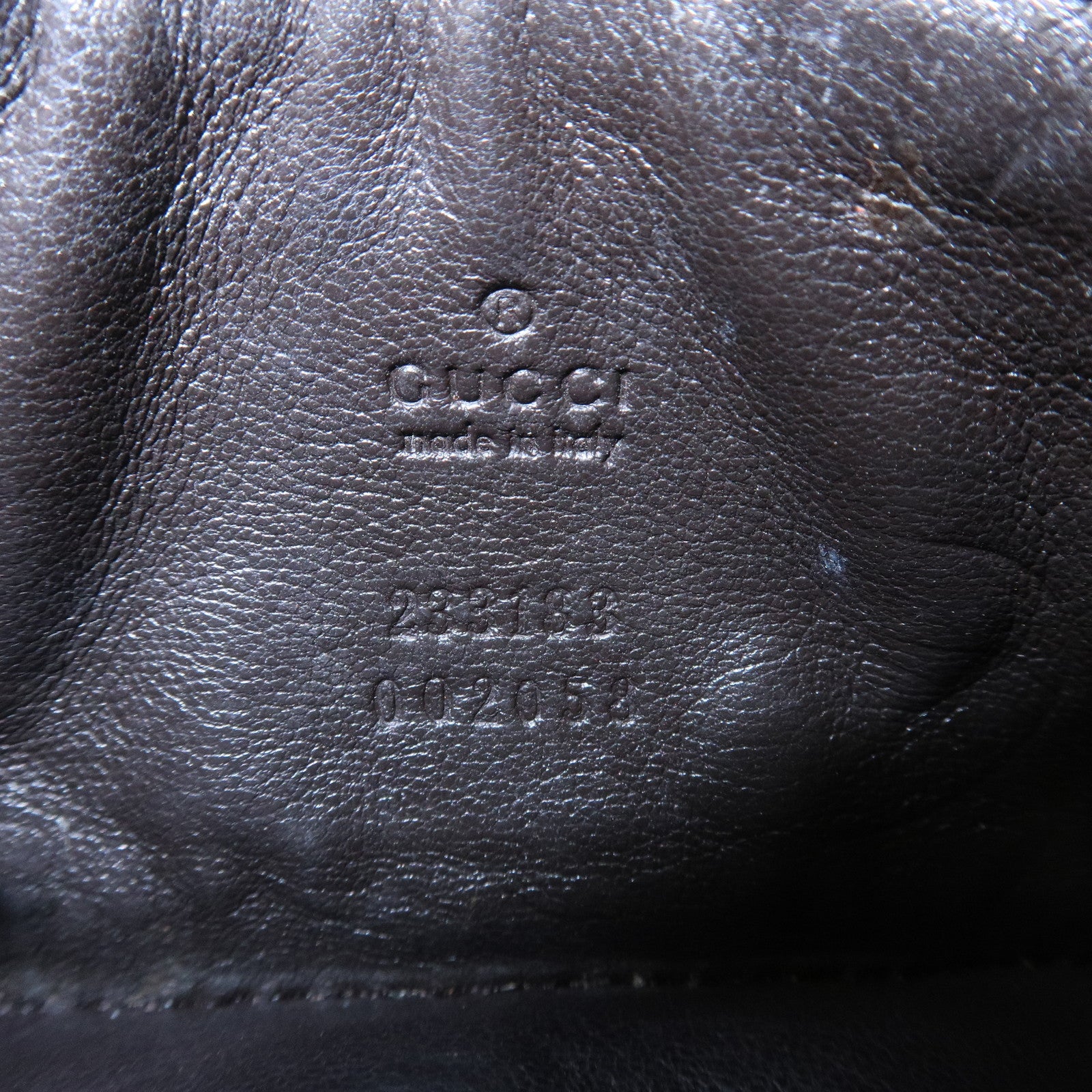 GUCCI Guccissima Leather Coin Case Key Hook Brown 233183