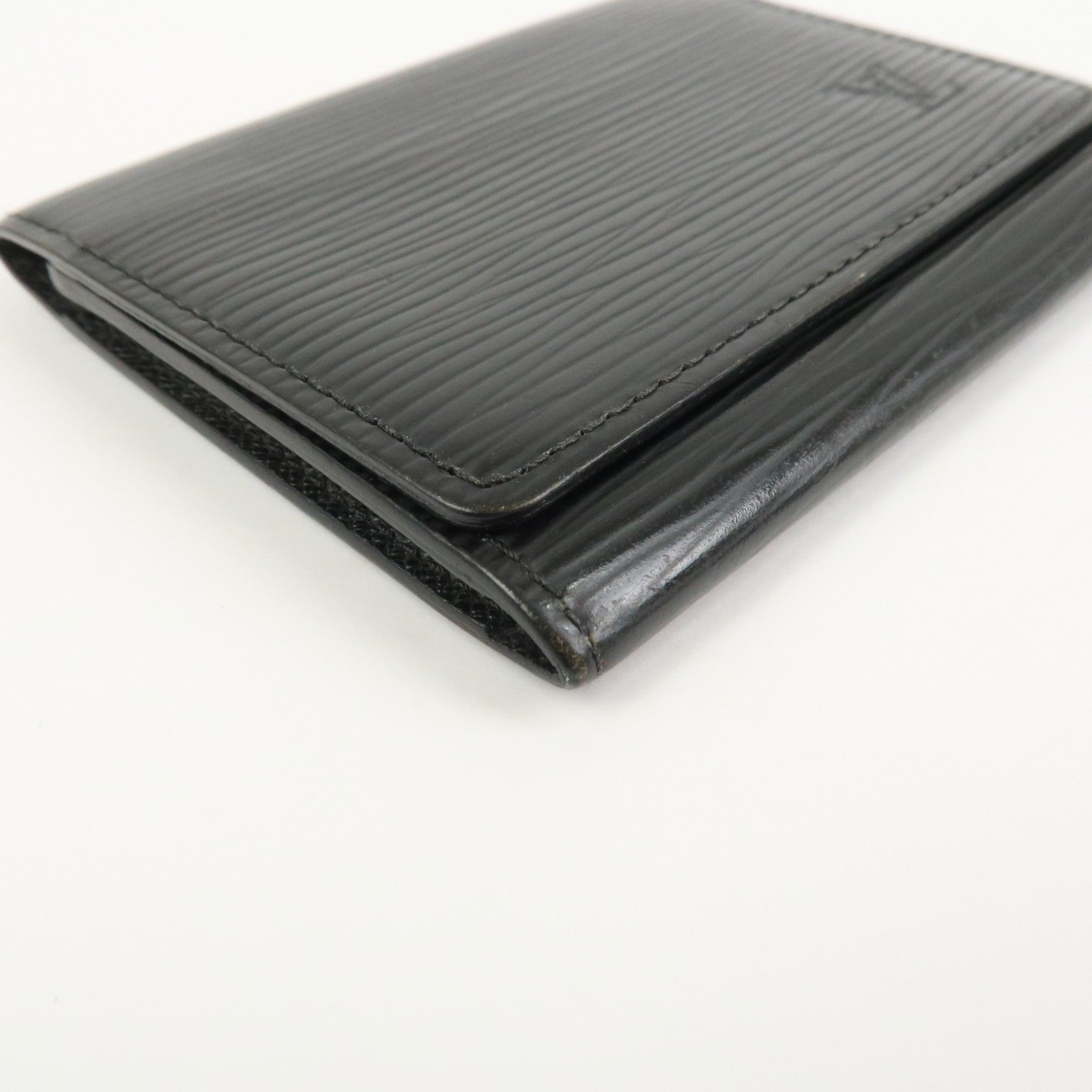 Louis Vuitton Epi Enveloppe Carte de Visite Card Case Noir M56582
