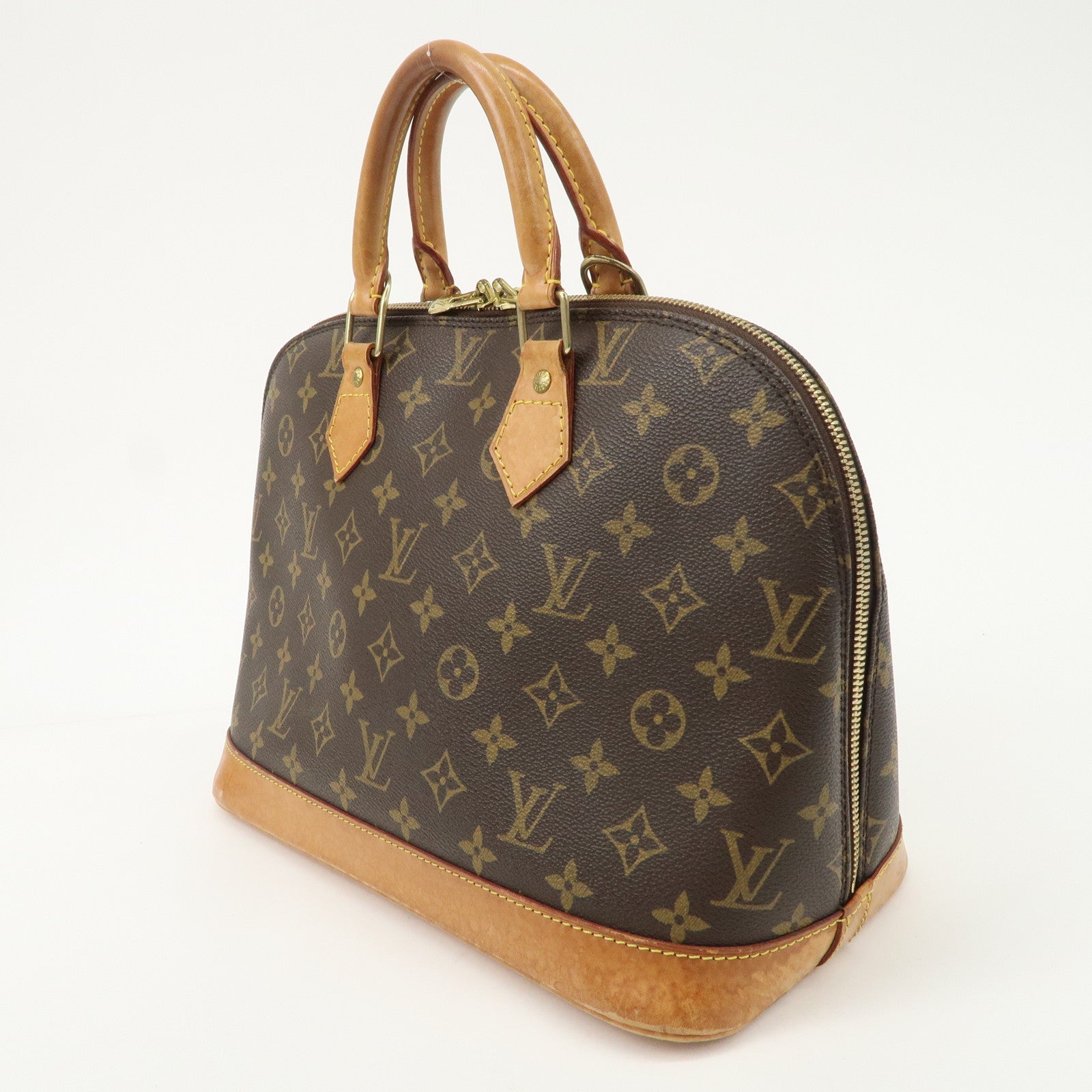 Louis Vuitton Monogram Alma PM Hand Bag Brown M51130 Used