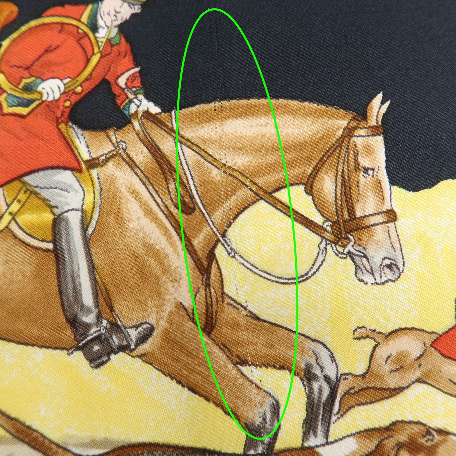 HERMES Carre 90 Silk 100% Scarf LE LAISSER COURRE Black