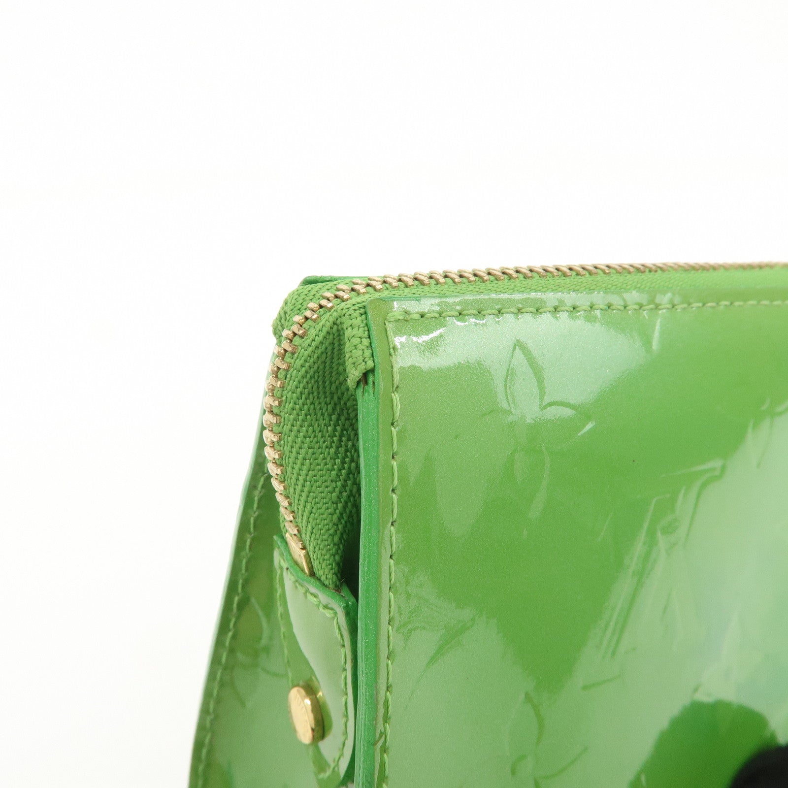 Louis Vuitton Monogram Vernis Trousse Cosmetic Pouch Green M93649