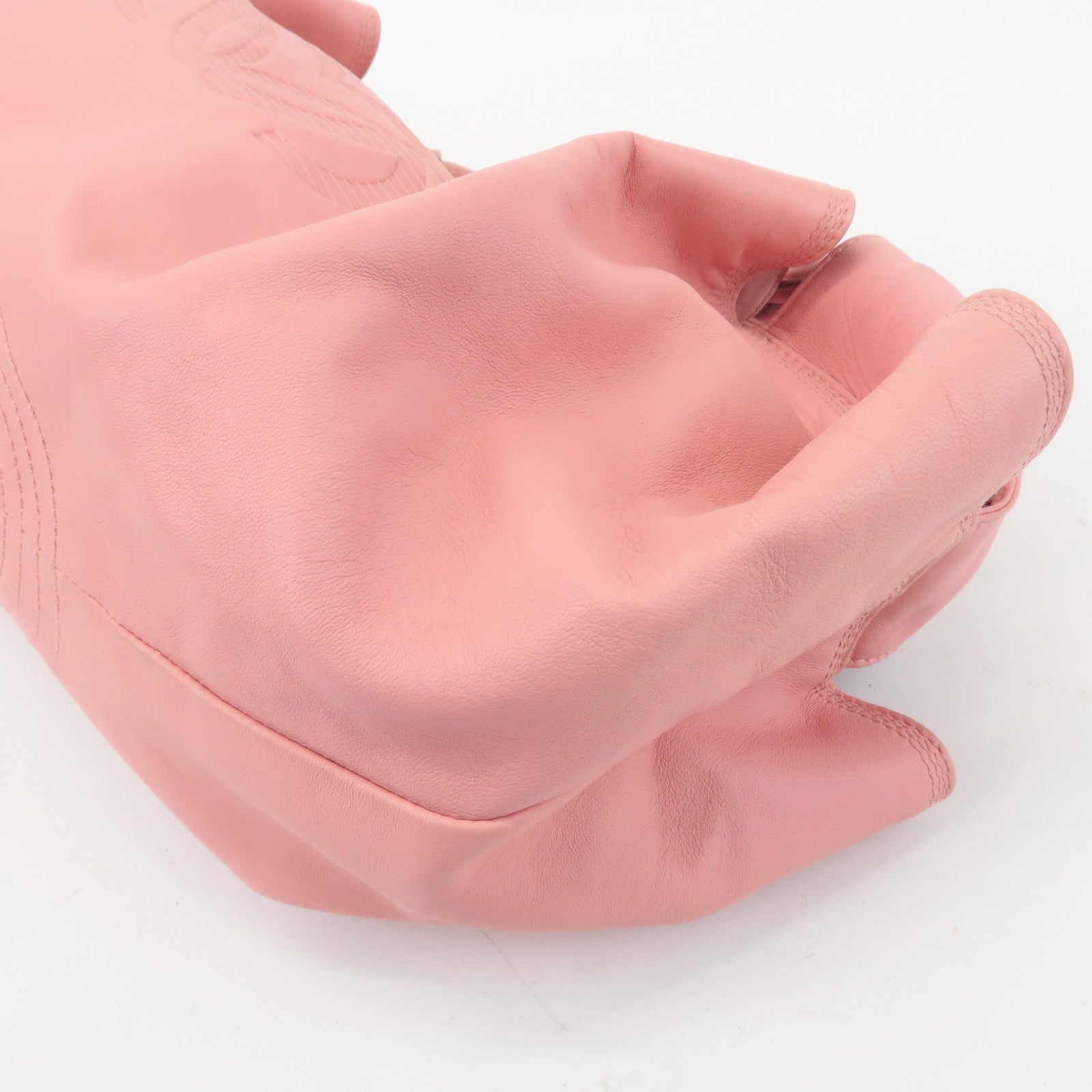 LOEWE Anagram Leather Nappa Aire Shoulder Hand Bag Pink Used