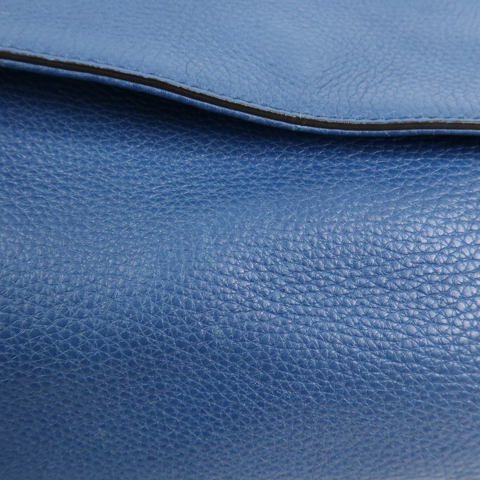 GUCCI Interlocking G Leather Shoulder Bag Crossbody Bag Blue 322056