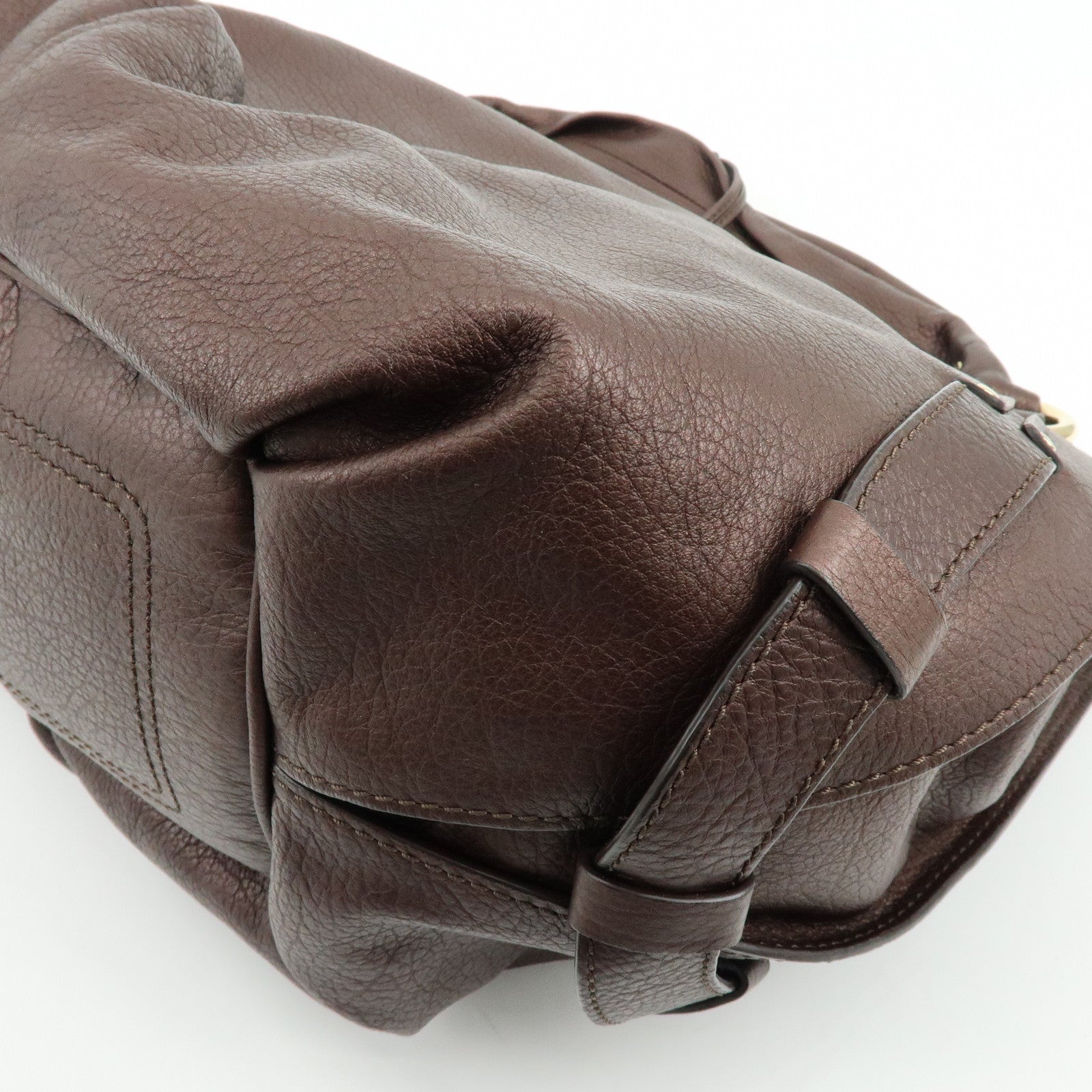 CELINE Leather Bittersweet Shoulder Bag Hand Bag Bronze