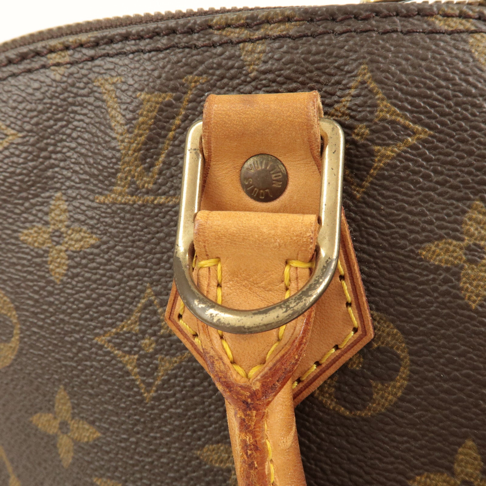 Louis Vuitton Monogram Alma Hand Bag Brown M51130 Used