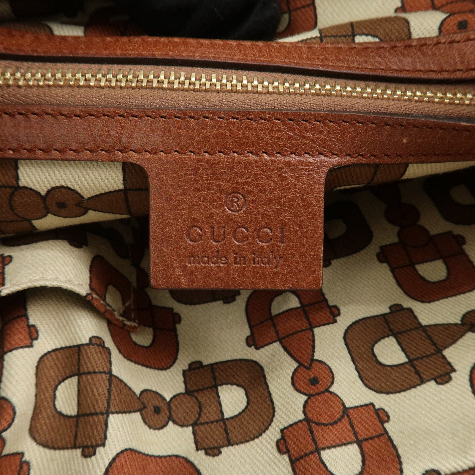 GUCCI Guccissima Leather Shoulder Bag Hand Bag Brown 181515