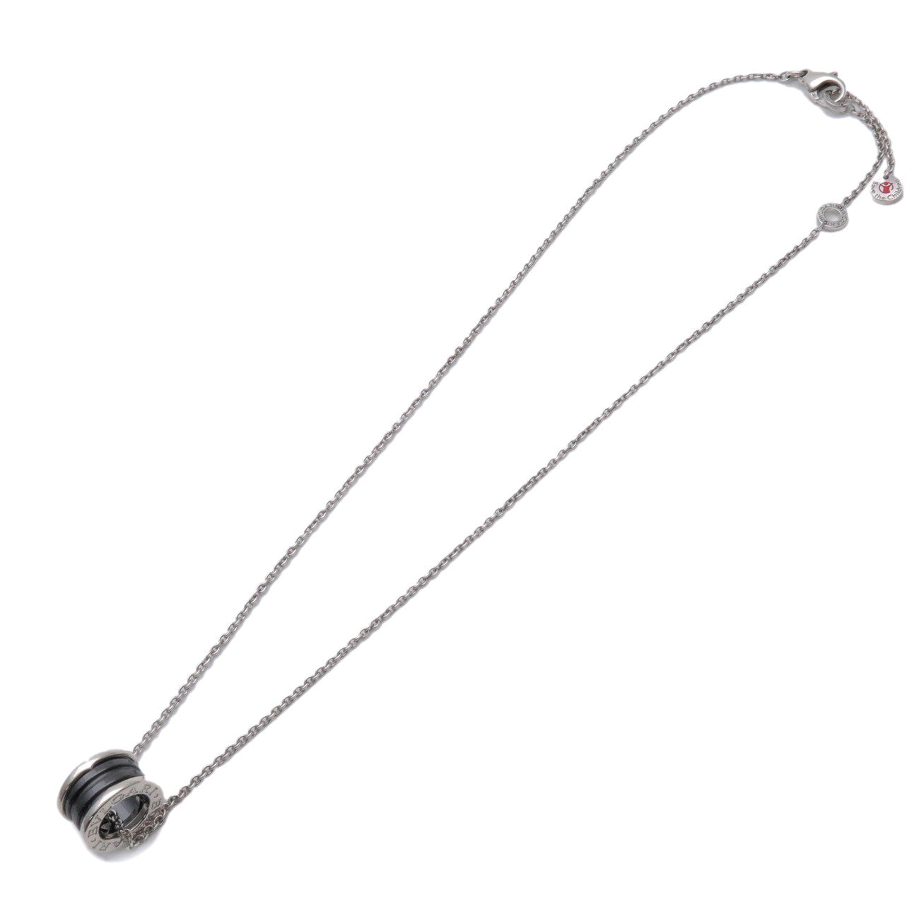 BVLGARI B-Zero1 SavetheChildren Necklace SV925 Ceramic Silver Black