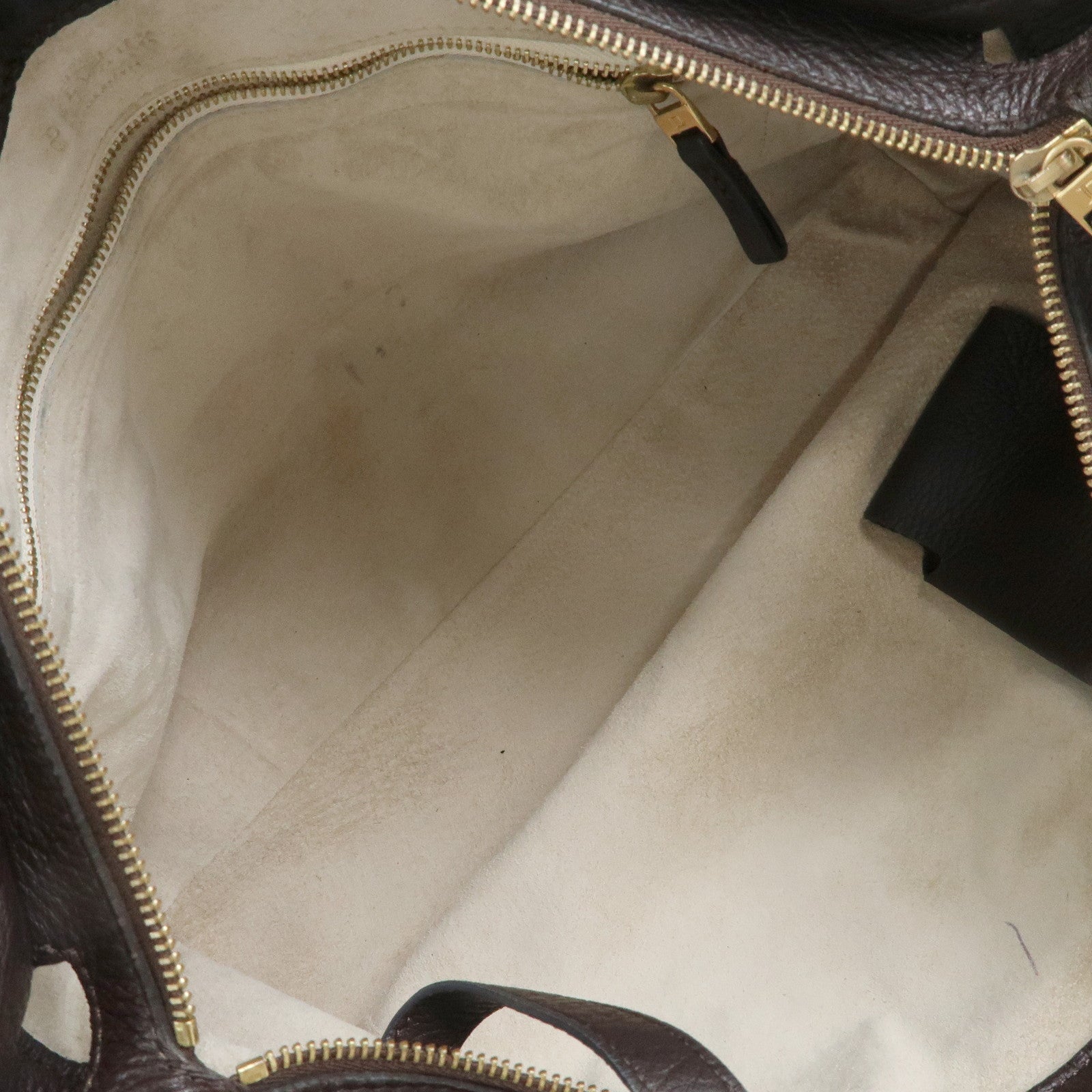 DELVAUX Leather 2Way Bag Hand Bag Shoulder Bag Brown