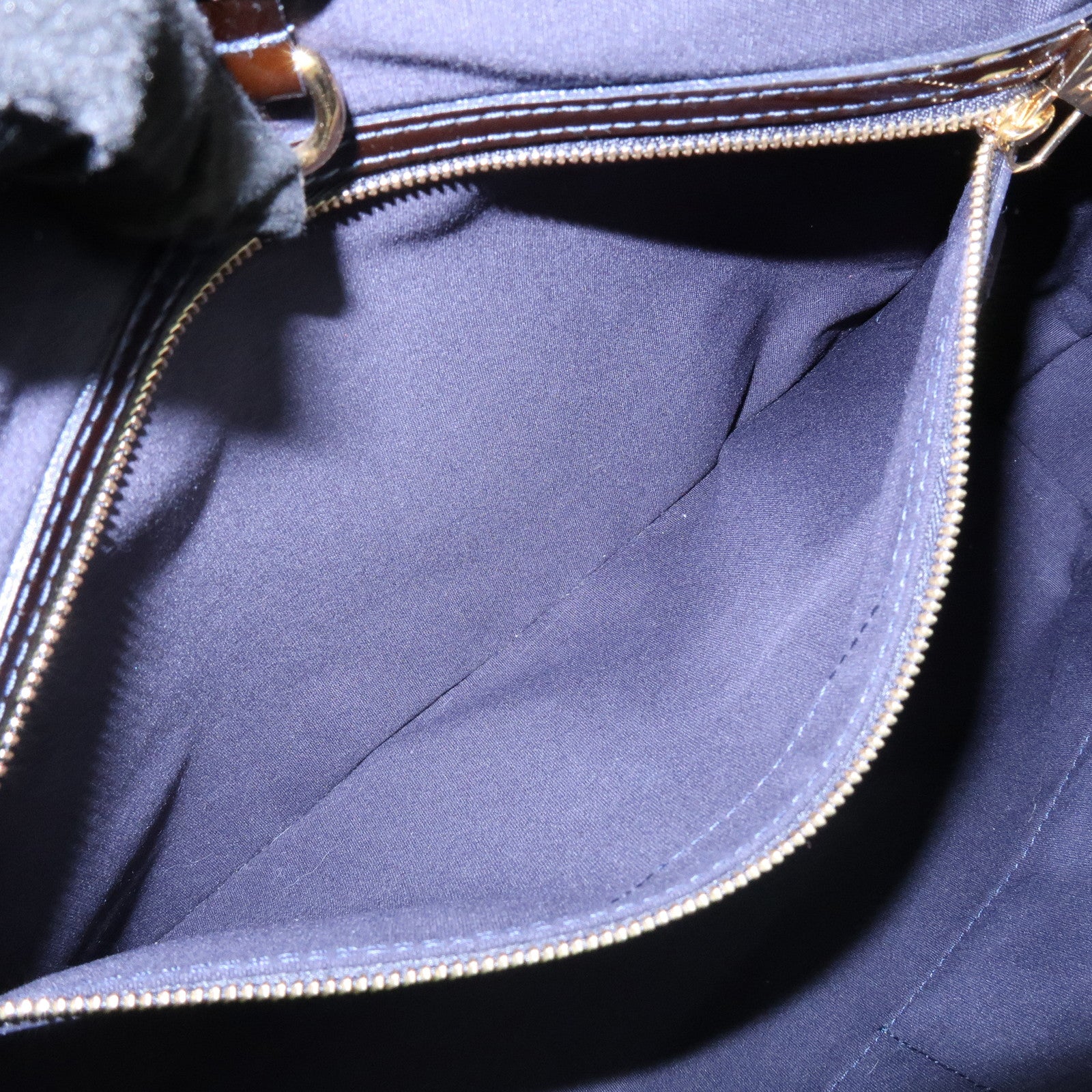 Louis Vuitton Monogram Vernis Wilshire GM Tote Bag Bleu Nuit M91442