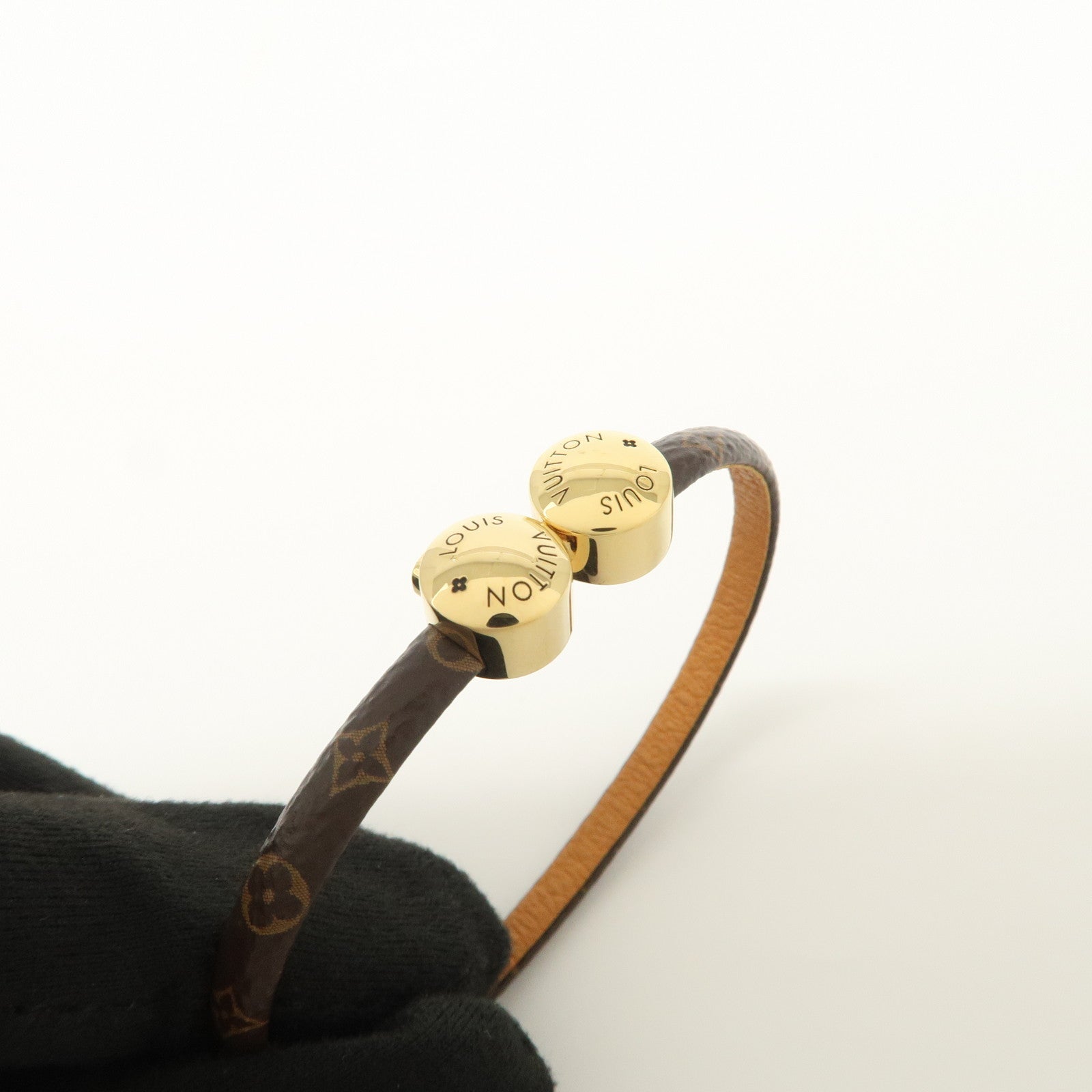 Louis Vuitton Monogram Historic Mini Bracelet Size 17 Brown M6407F