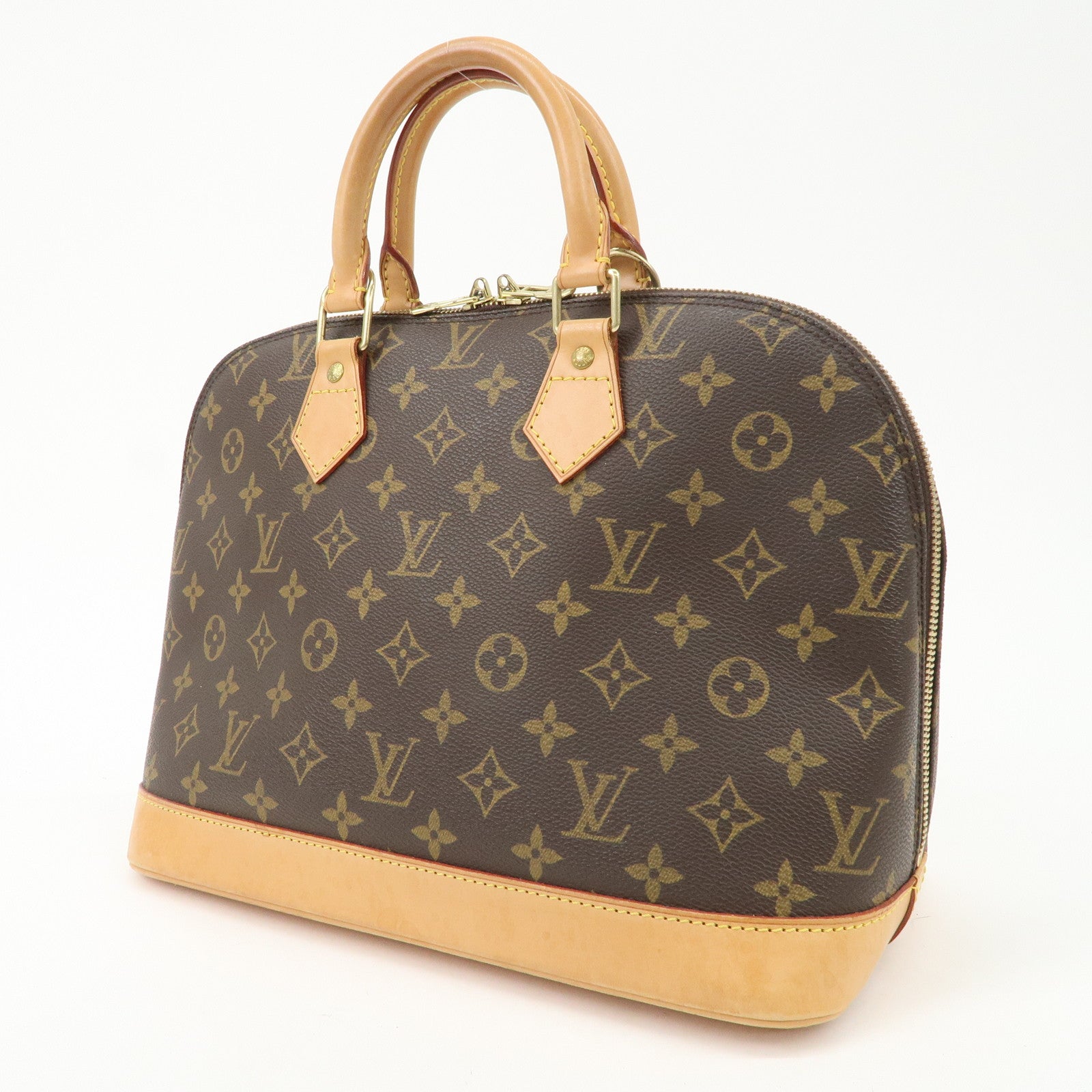 Louis Vuitton Monogram Alma Hand Bag Brown M51130