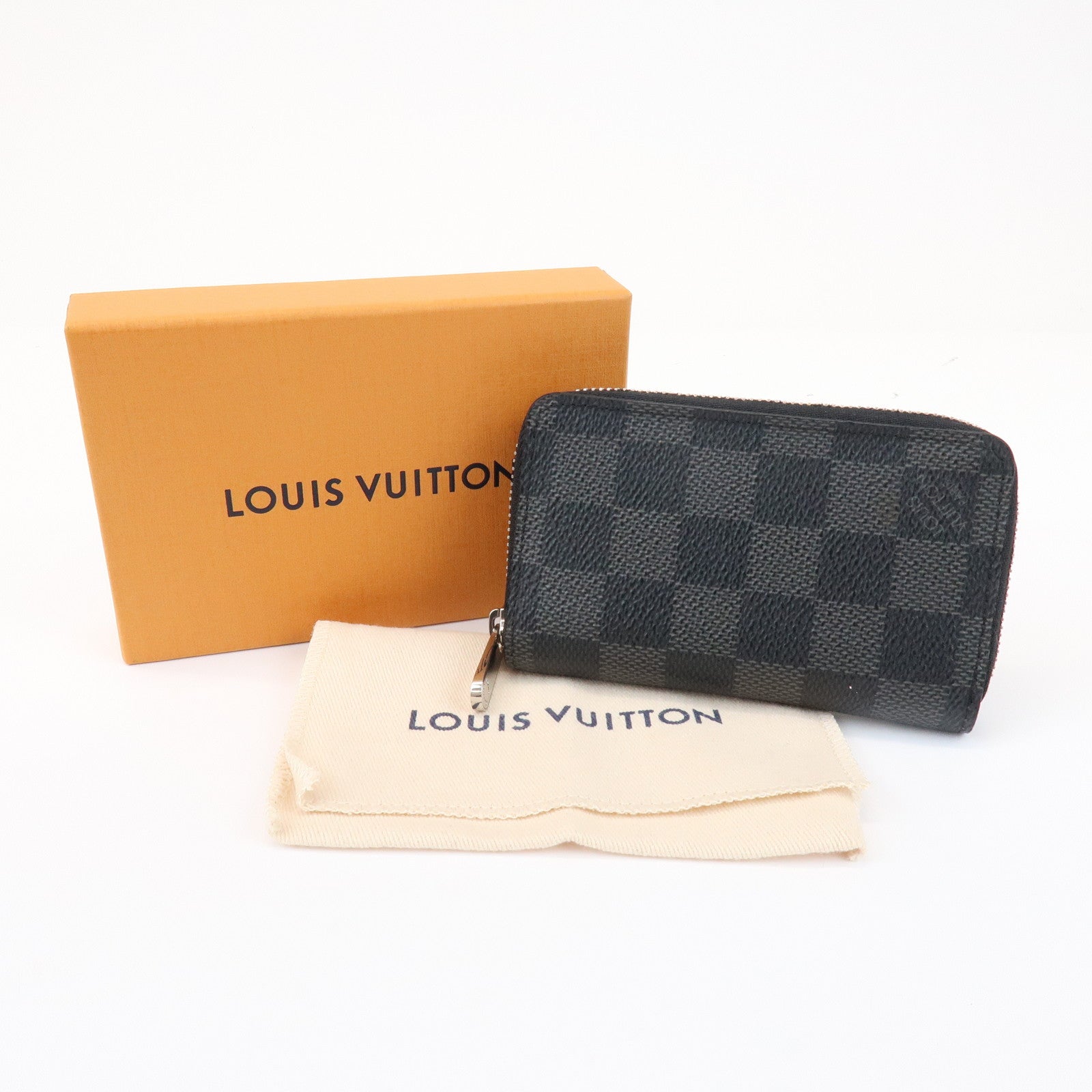 Louis Vuitton Damier Graphite Zippy Coin Purse Coin Case N63076