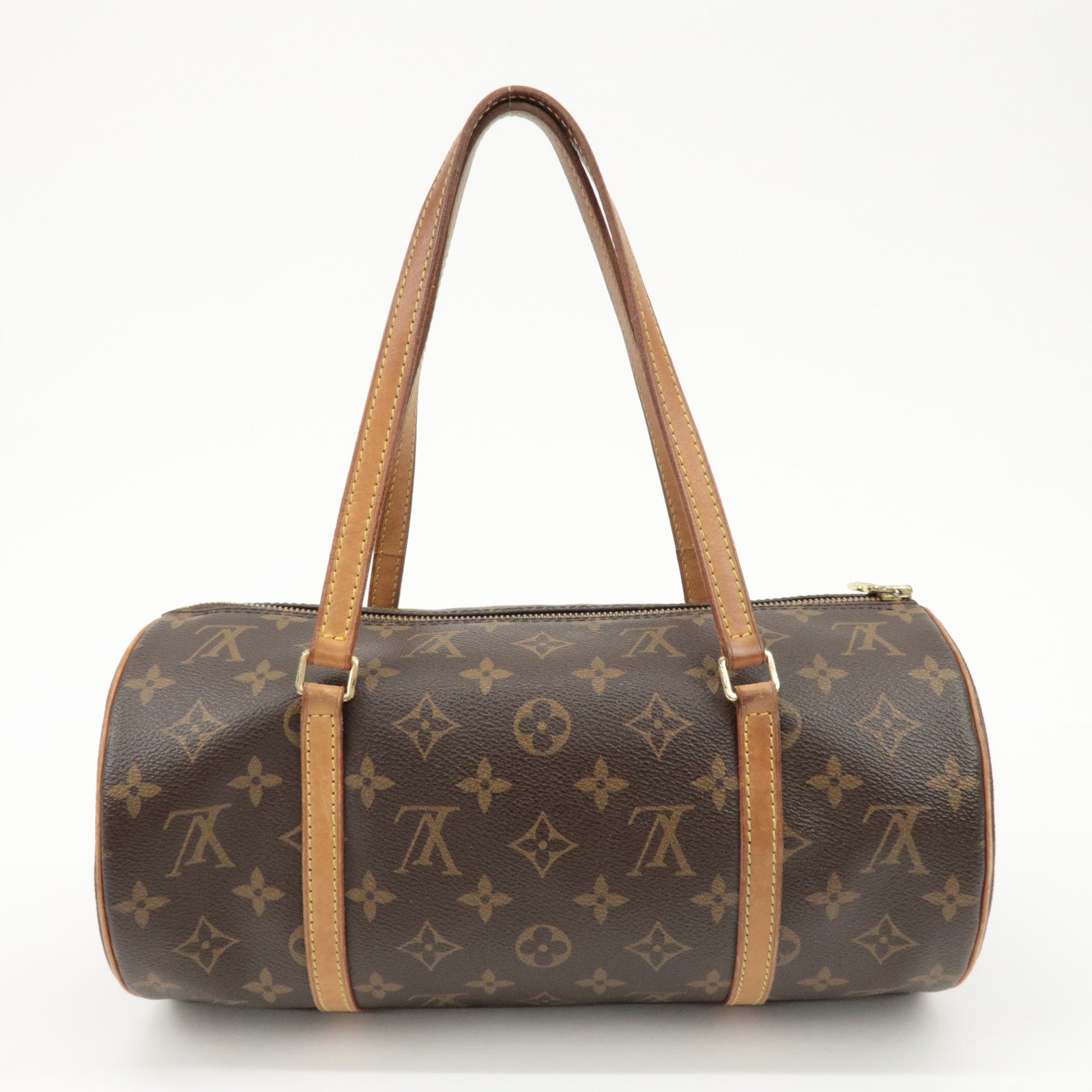 Louis Vuitton Monogram Papillon 30 Hand Bag New Style Brown M51385 Used