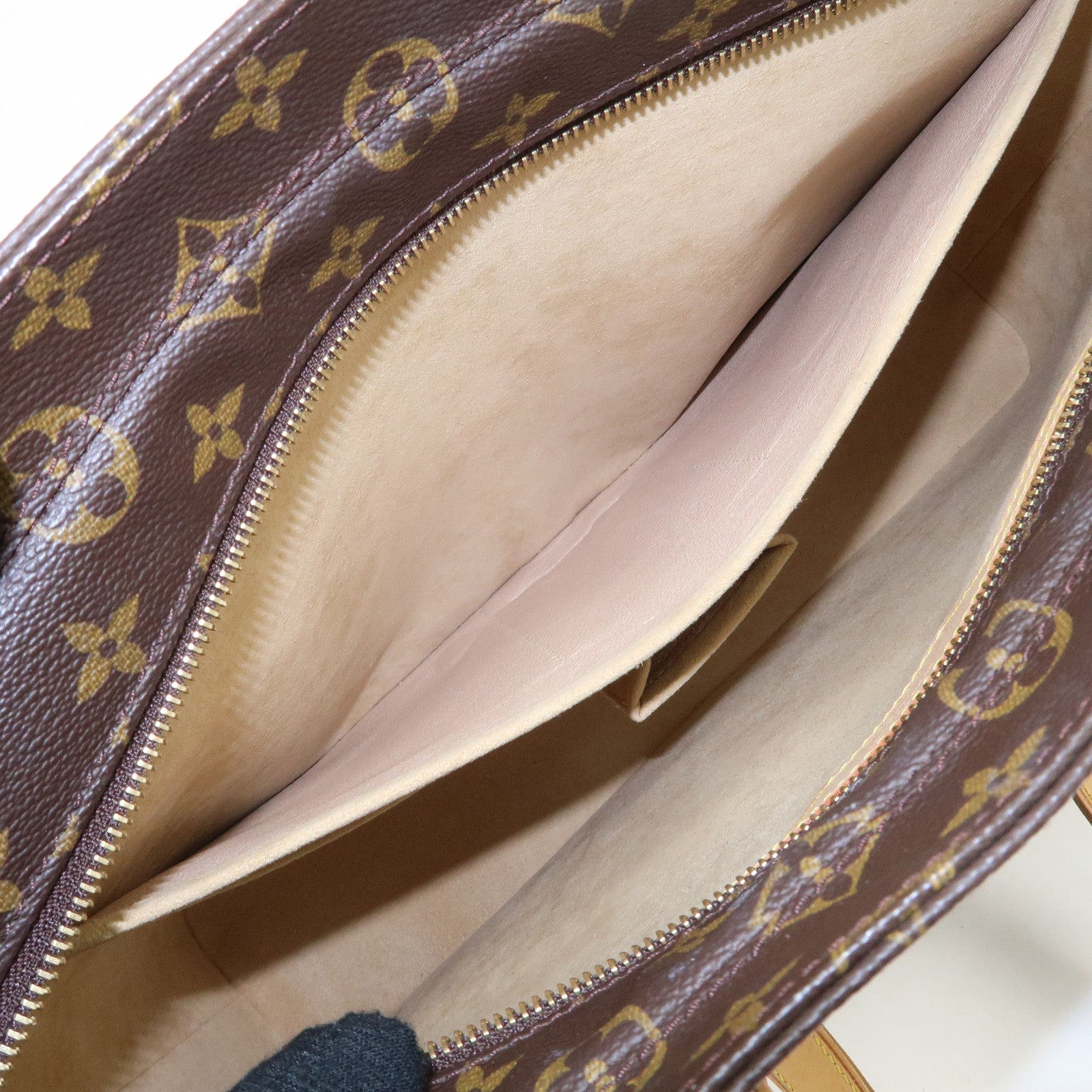 Louis Vuitton Monogram Luco Tote Bag Hand Bag Brown M51155 Used