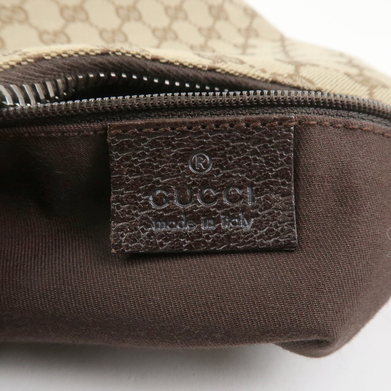 GUCCI GG Monogram Canvas Leather Shoulder Bag Beige Brown 115003