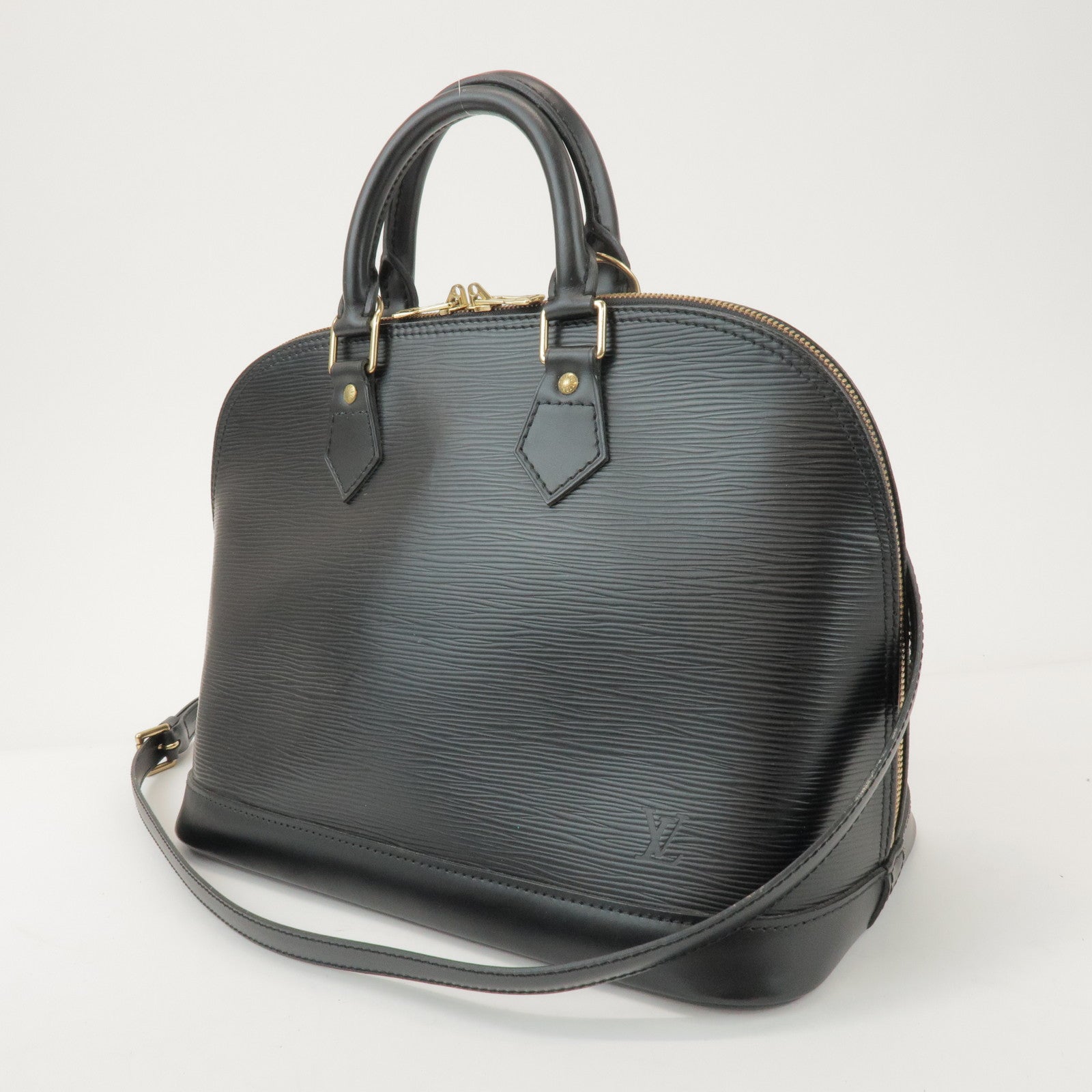 Louis Vuitton Epi Alma 2Way Hand Bag Shoulder Bag Noir Black M52142