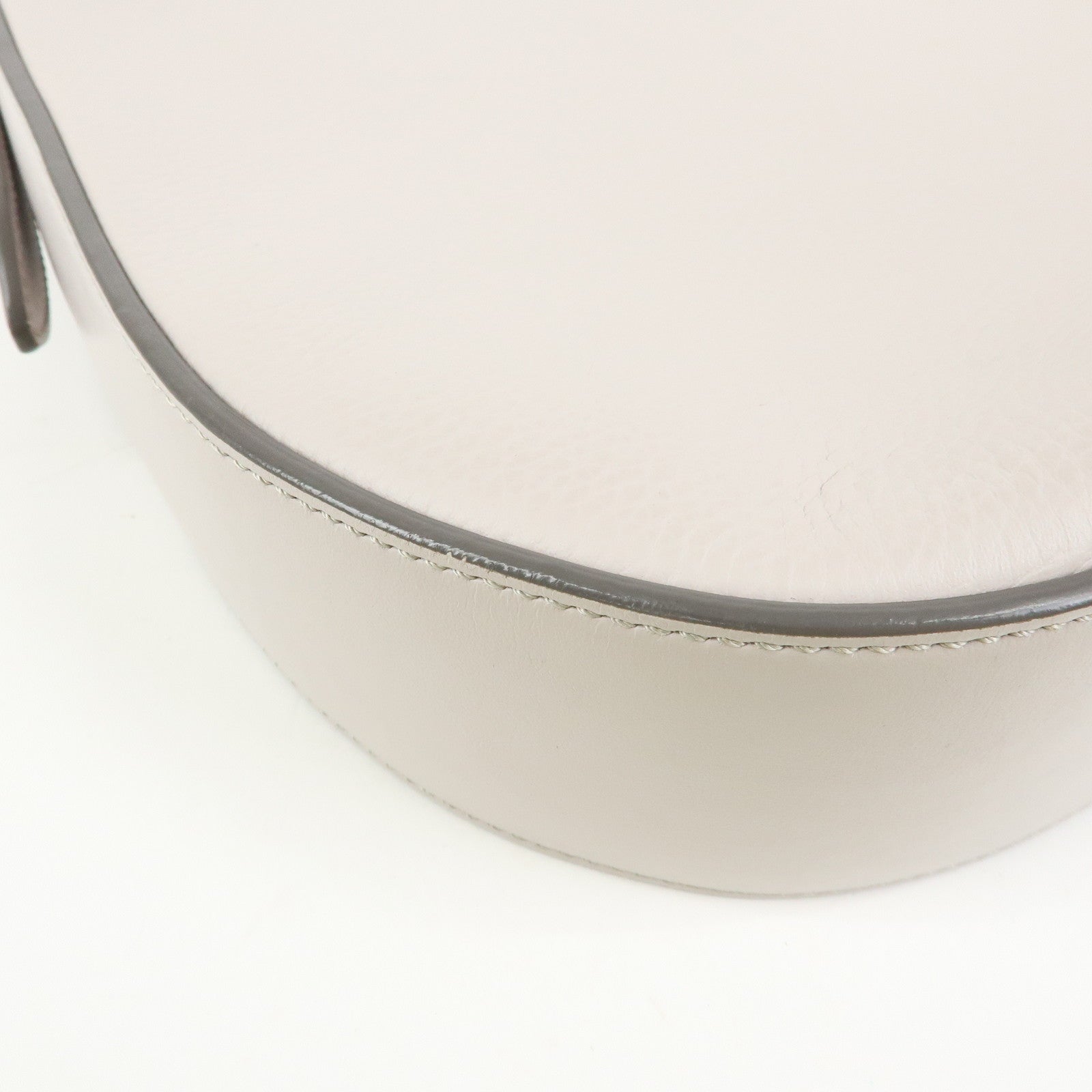 TOD'S OBOE Medium Leather Shoulder Bag Hand Bag Gray