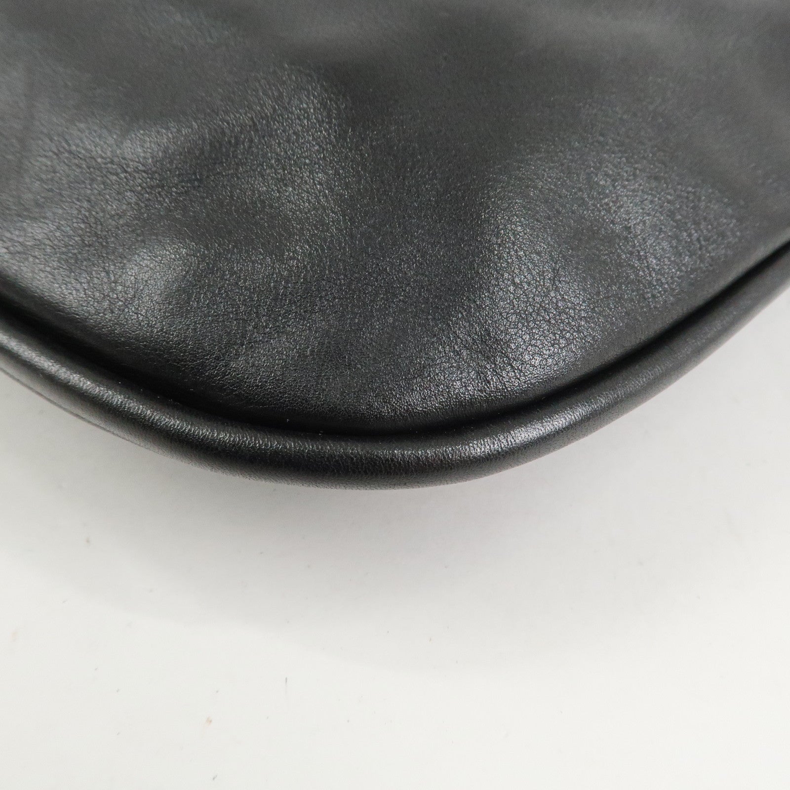 GUCCI Bamboo Leather Shoulder Bag Hand Bag Black 001・4033