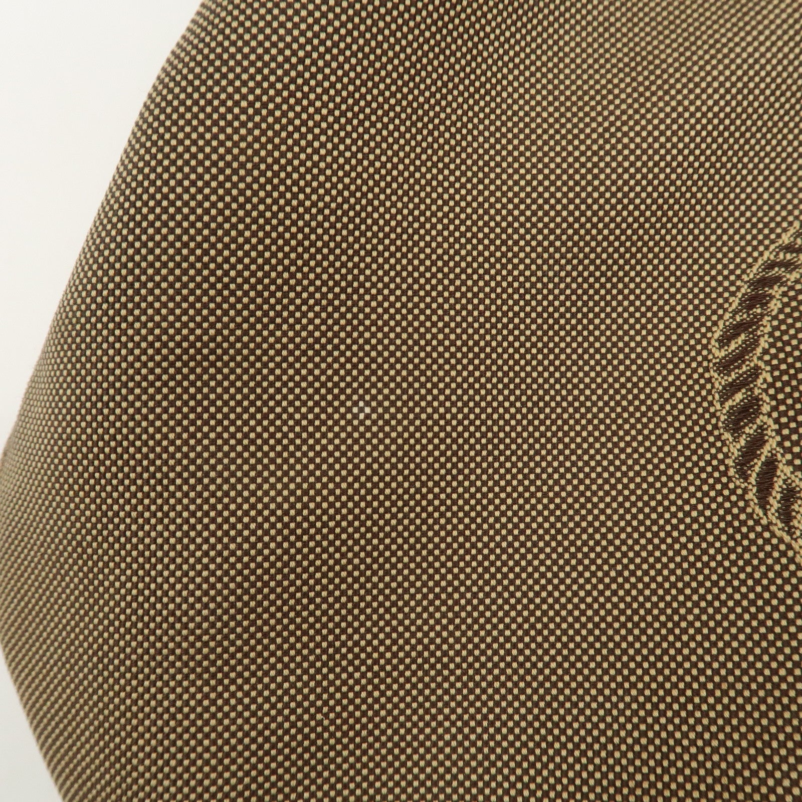 PRADA Logo Jacguard Leather 2Way Tote Bag Brown Ivory BN1841