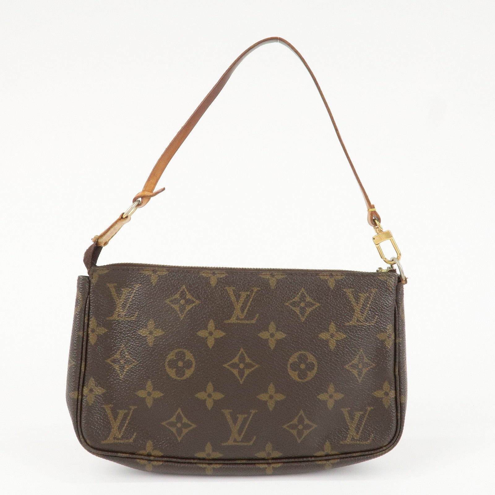 Louis Vuitton Monogram Pochette Accessoires Hand Bag Brown M51980 Used