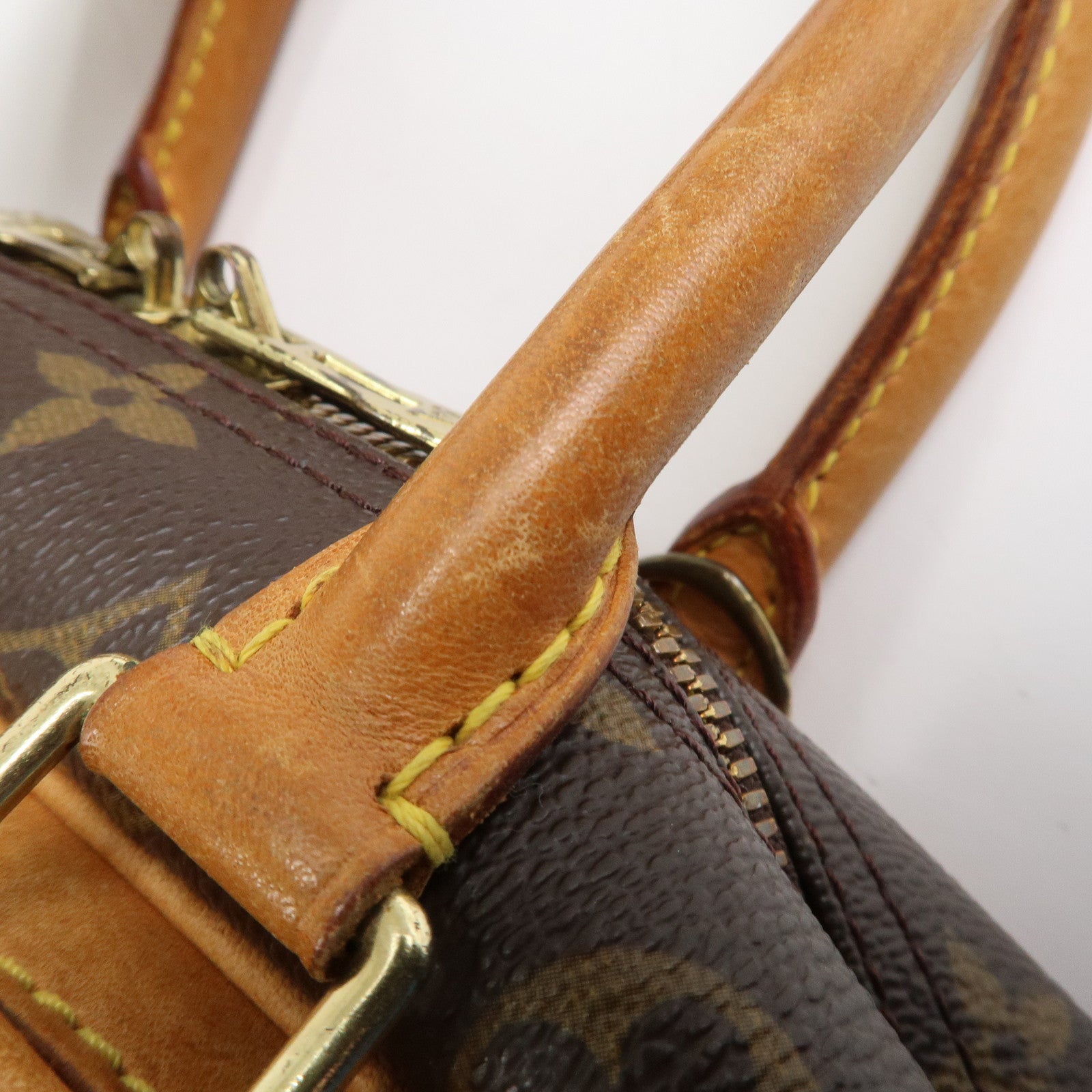 Louis Vuitton Leather Canvas Monogram Deauville Hand Bag M47270 Used