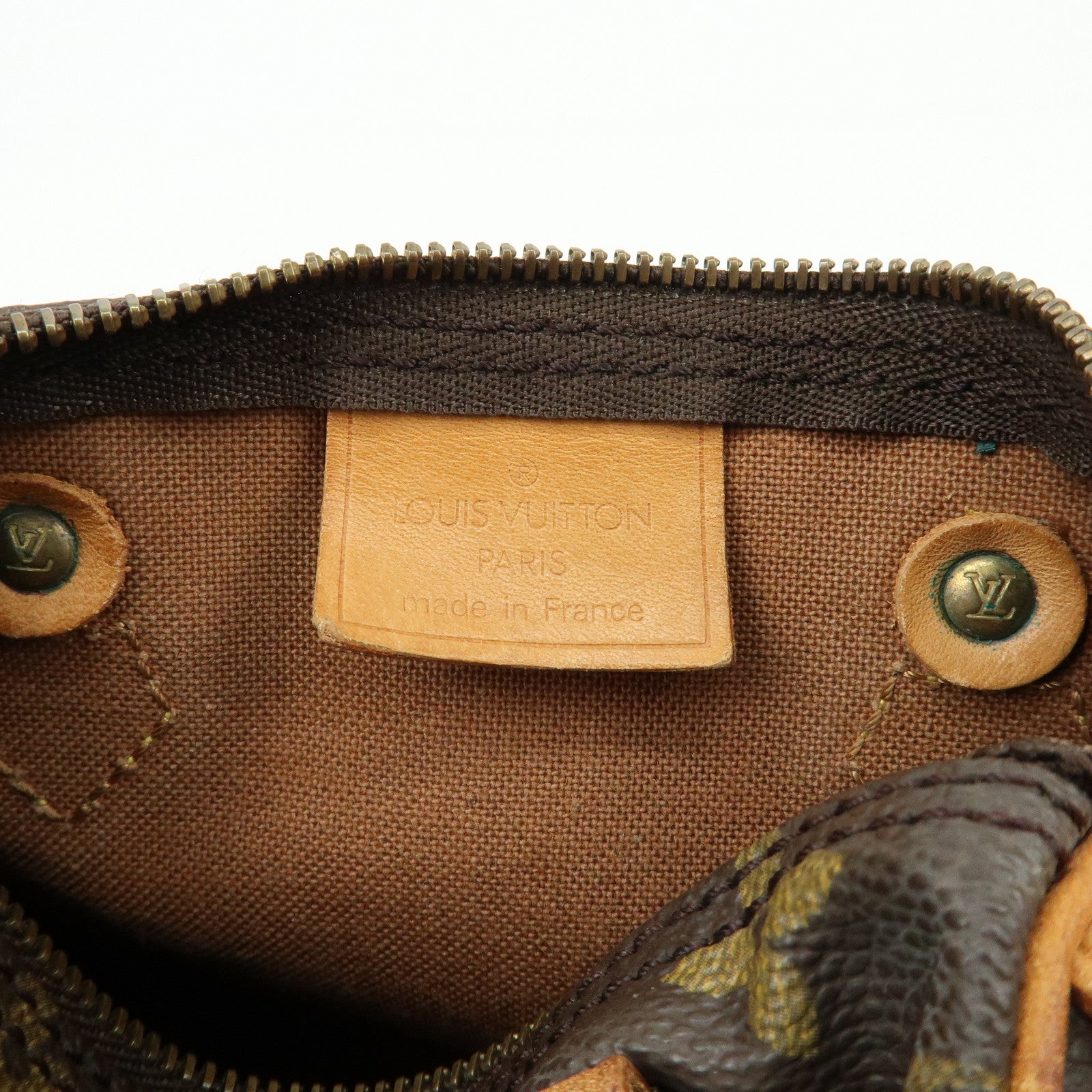 Louis Vuitton Monogram Mini Speedy Hand Bag & Strap Brown M41534