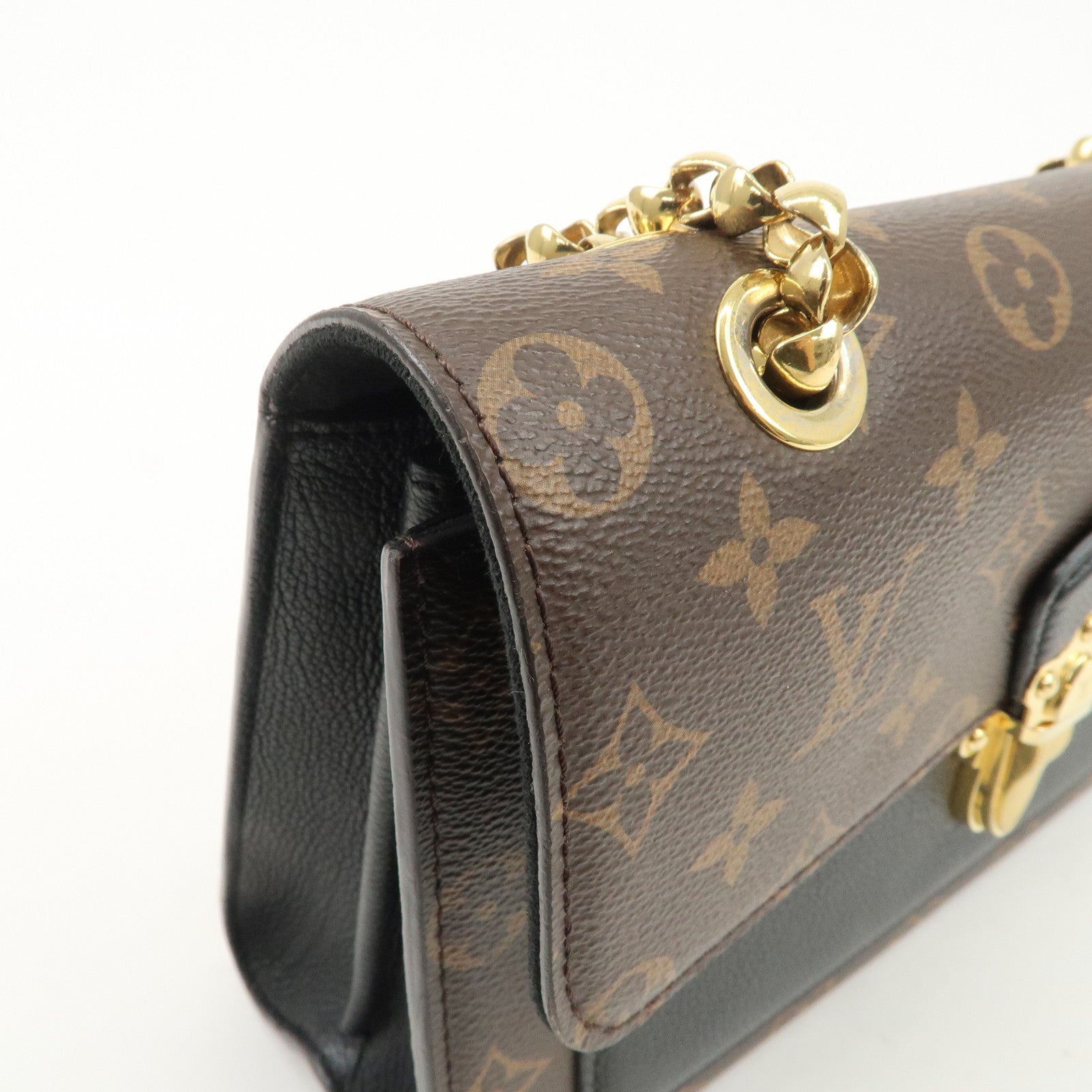 Louis Vuitton Monogram Victoire Chain Shoulder Bag Brown M41730 Used