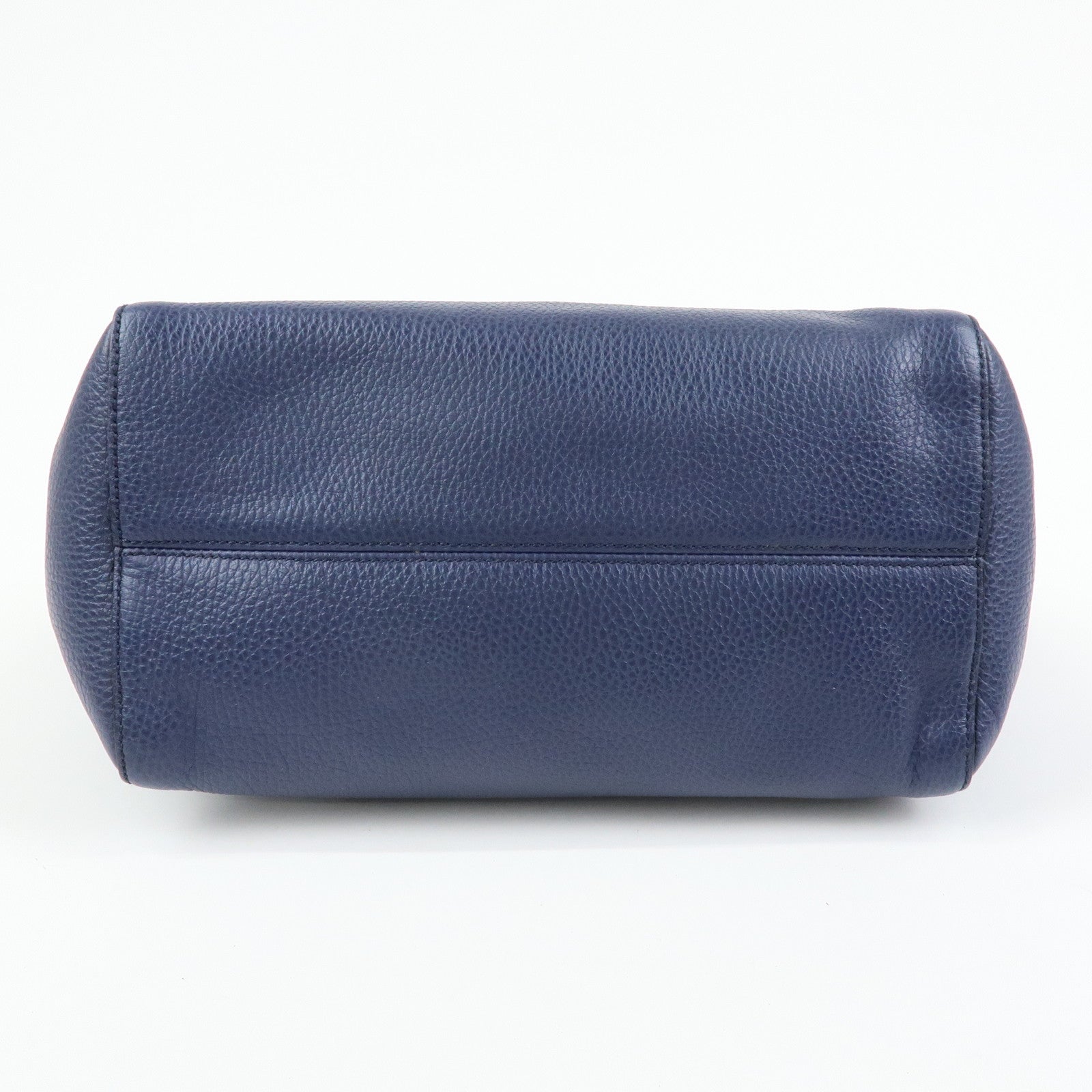 GUCCI Swing Calf Leather Shoulder Bag Tote Bag Blue 354408