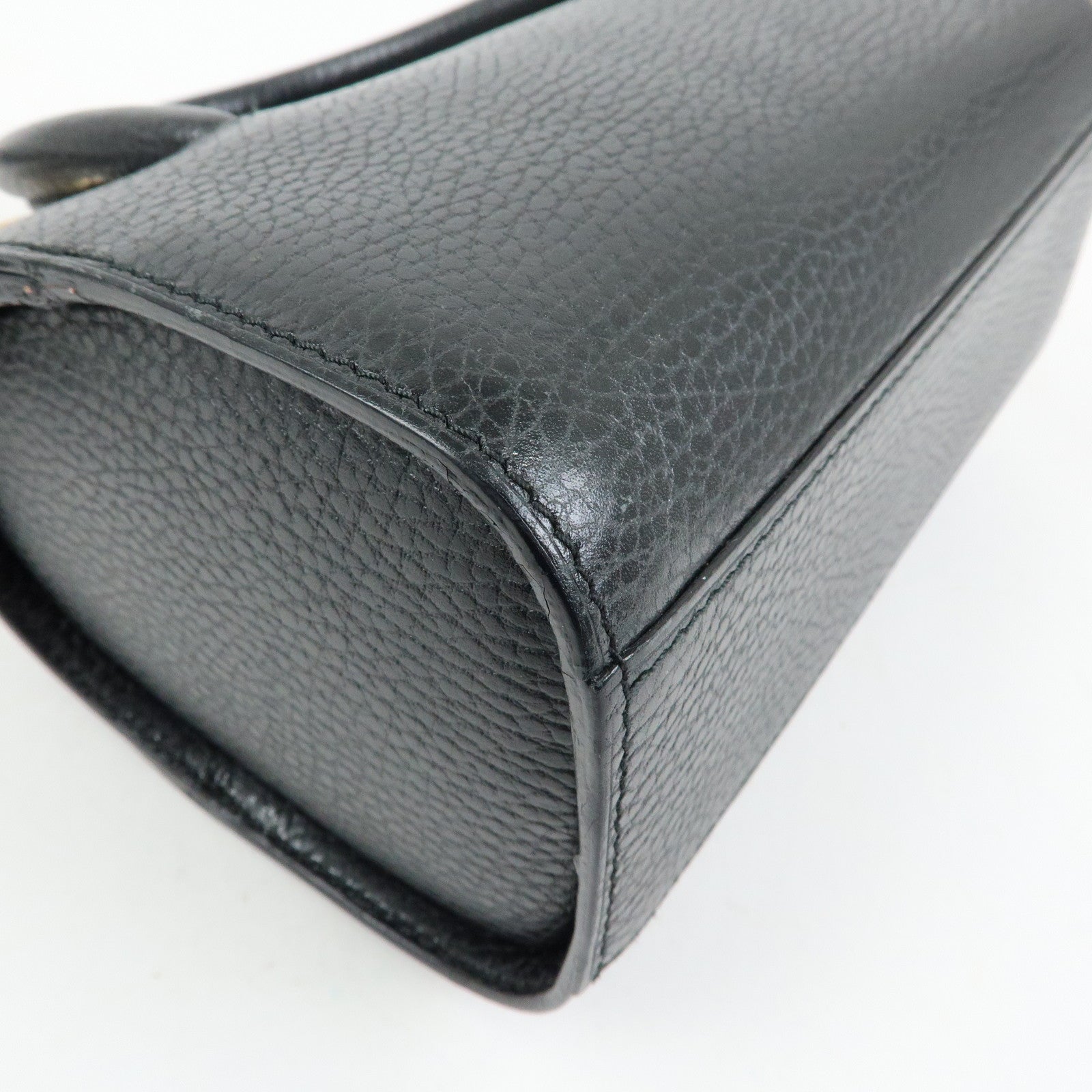 Cartier Must de Cartier Leather 2Way Bag Shoulder Hand Bag Black