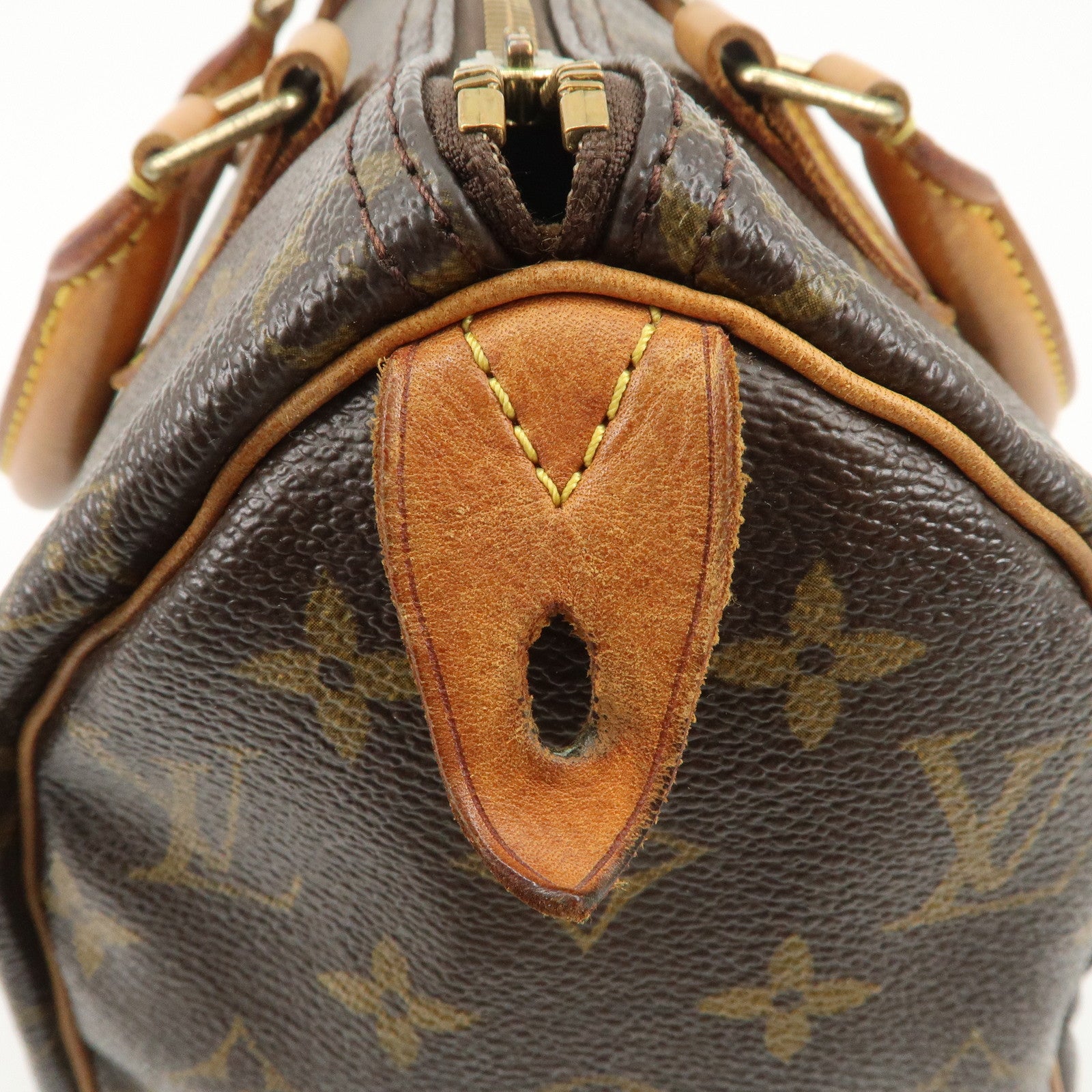 Louis Vuitton Monogram Speedy 25 Hand Bag Boston Bag Brown M41528 Used