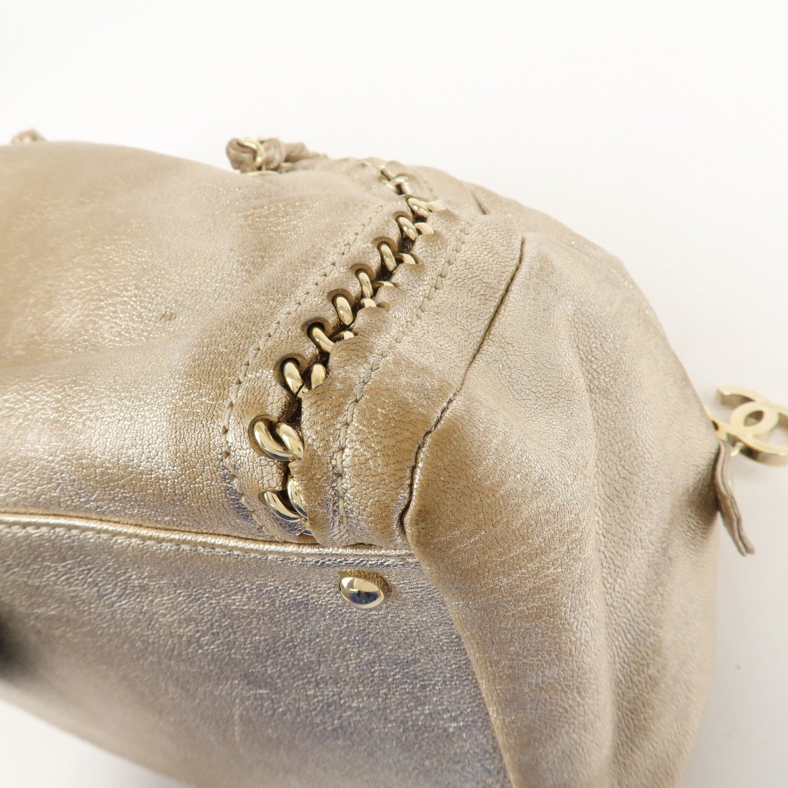 CHANEL Luxury Line COCO Mark Leather Boston Bag Shoulder Bag A31405