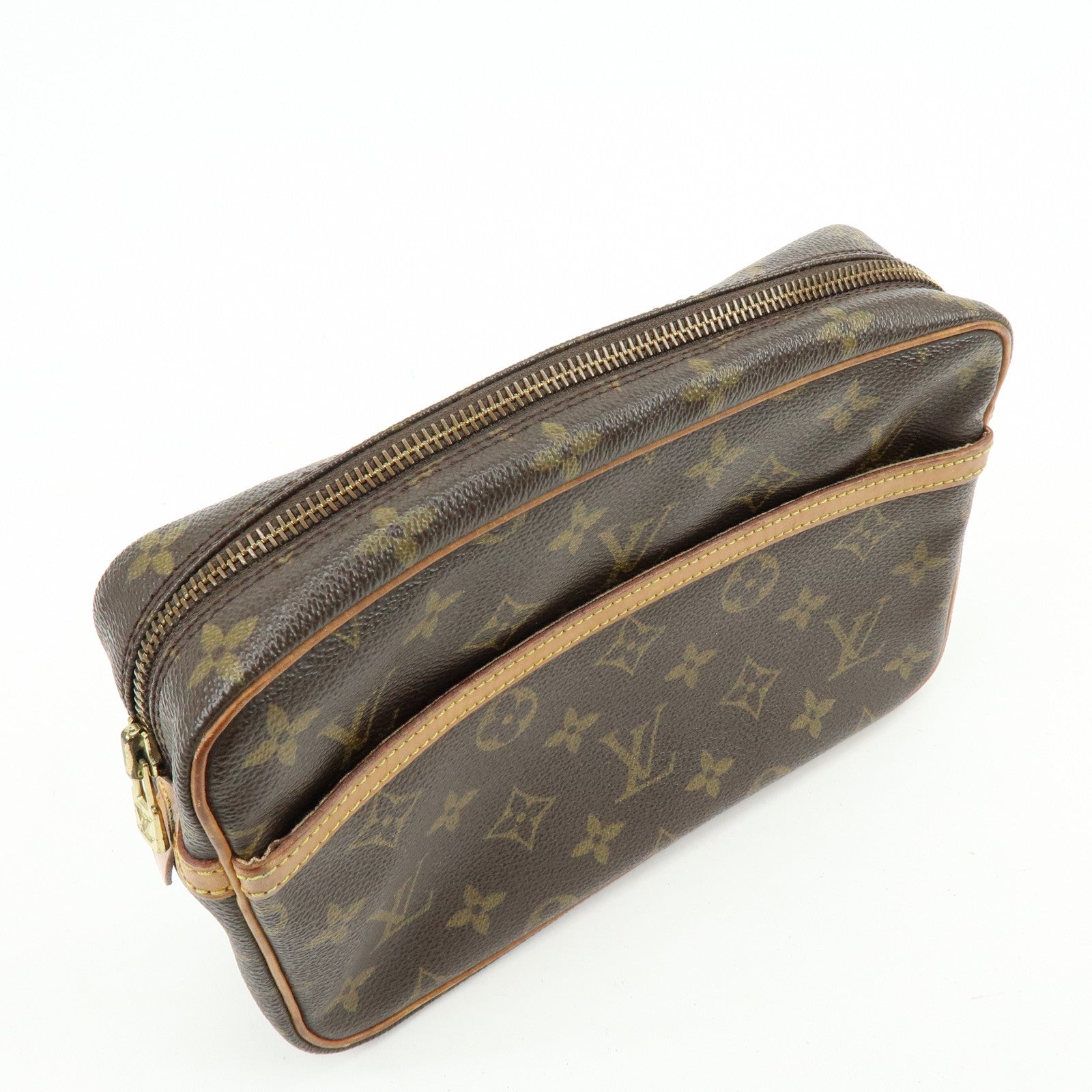 Louis Vuitton Monogram Compiegne 28 Pouch Clutch Bag Brown M51845