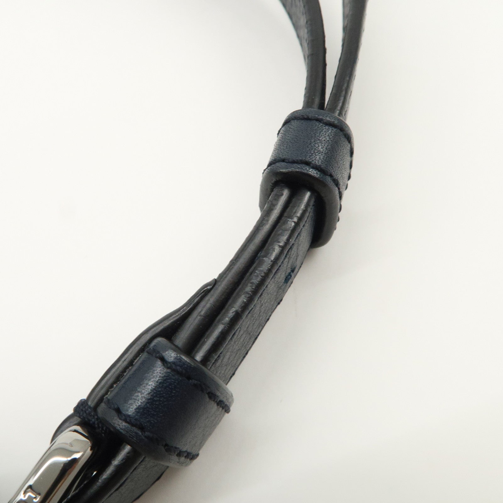 LOEWE Amazona Cruz Leather 2Way Bag Hand Bag Shoulder Bag Navy