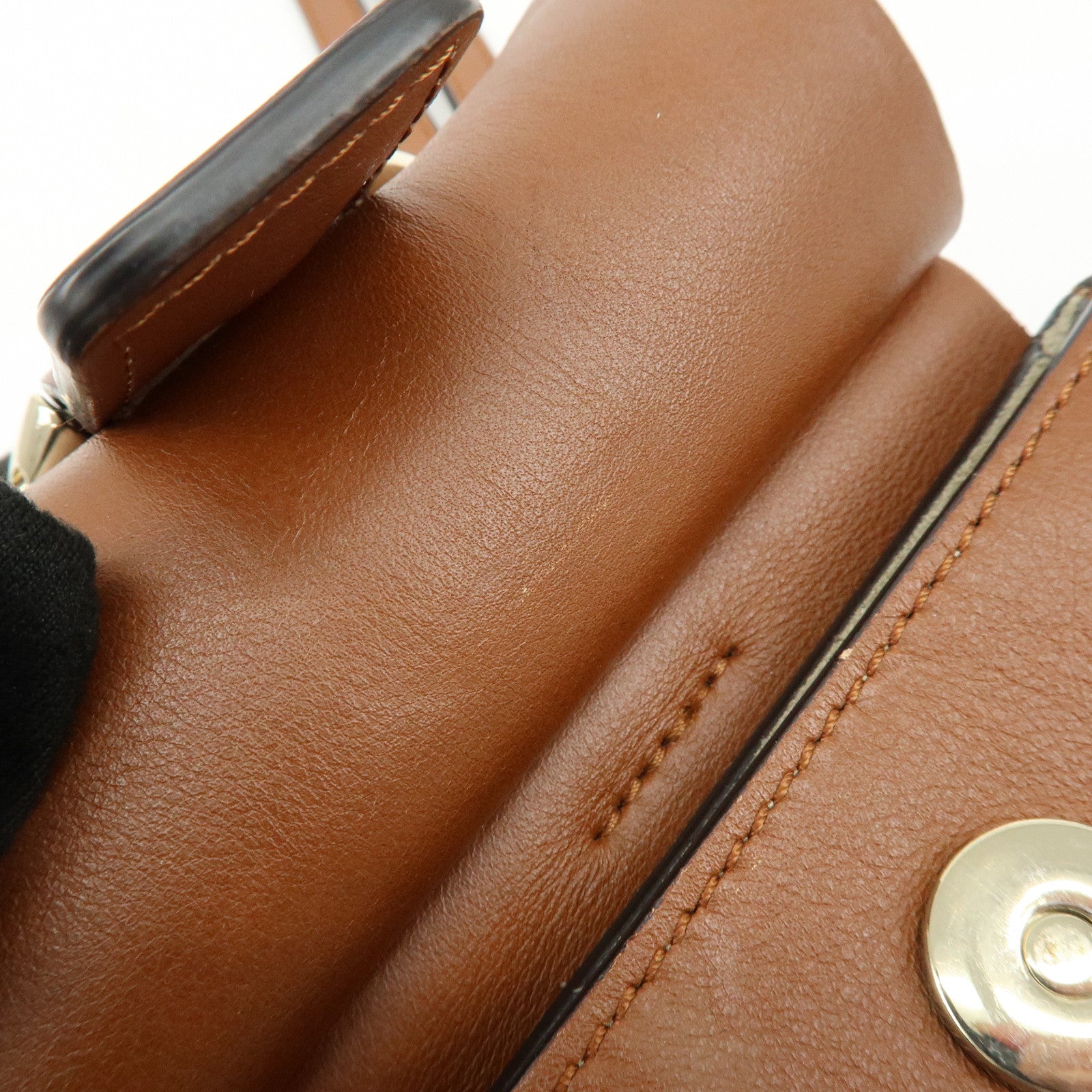 Chloe Faye Leather Suede Shoulder Bag Crossbody Bag Brown