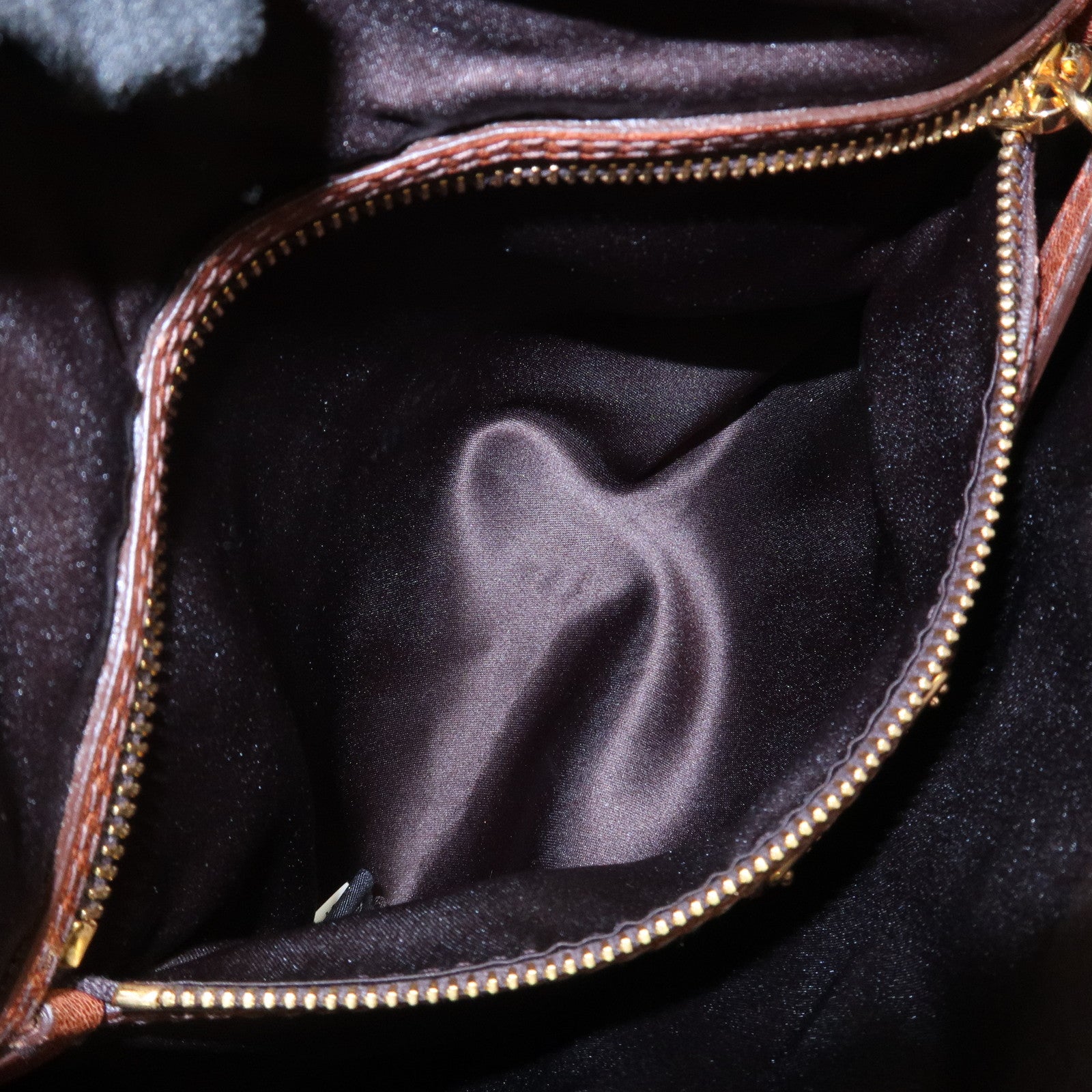 MIU MIU Logo Leather 2Way Bag Hand Bag Shoulder Bag Brown