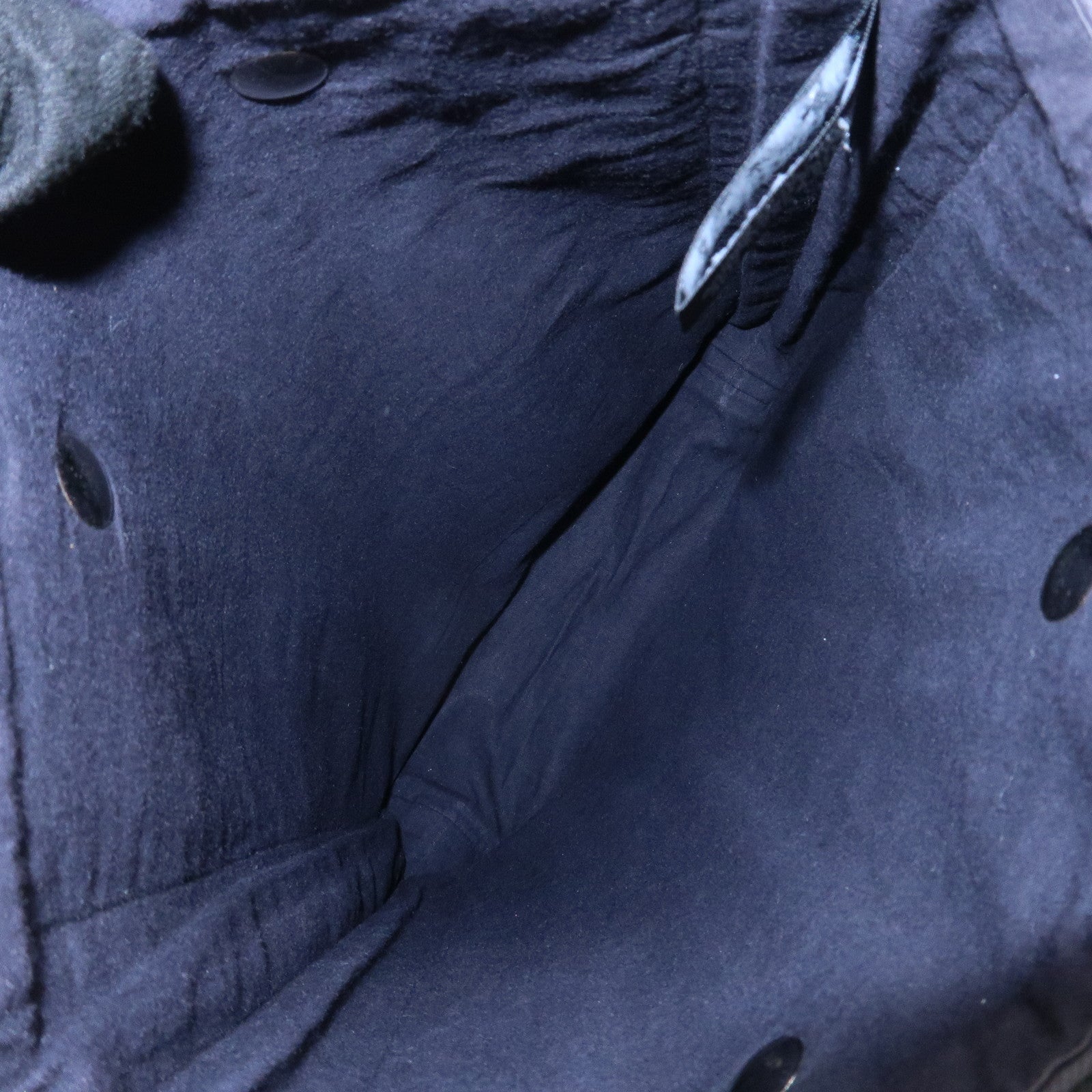 HERMES Amedaba PM Canvas Leather Tote Bag Hand Bag Black