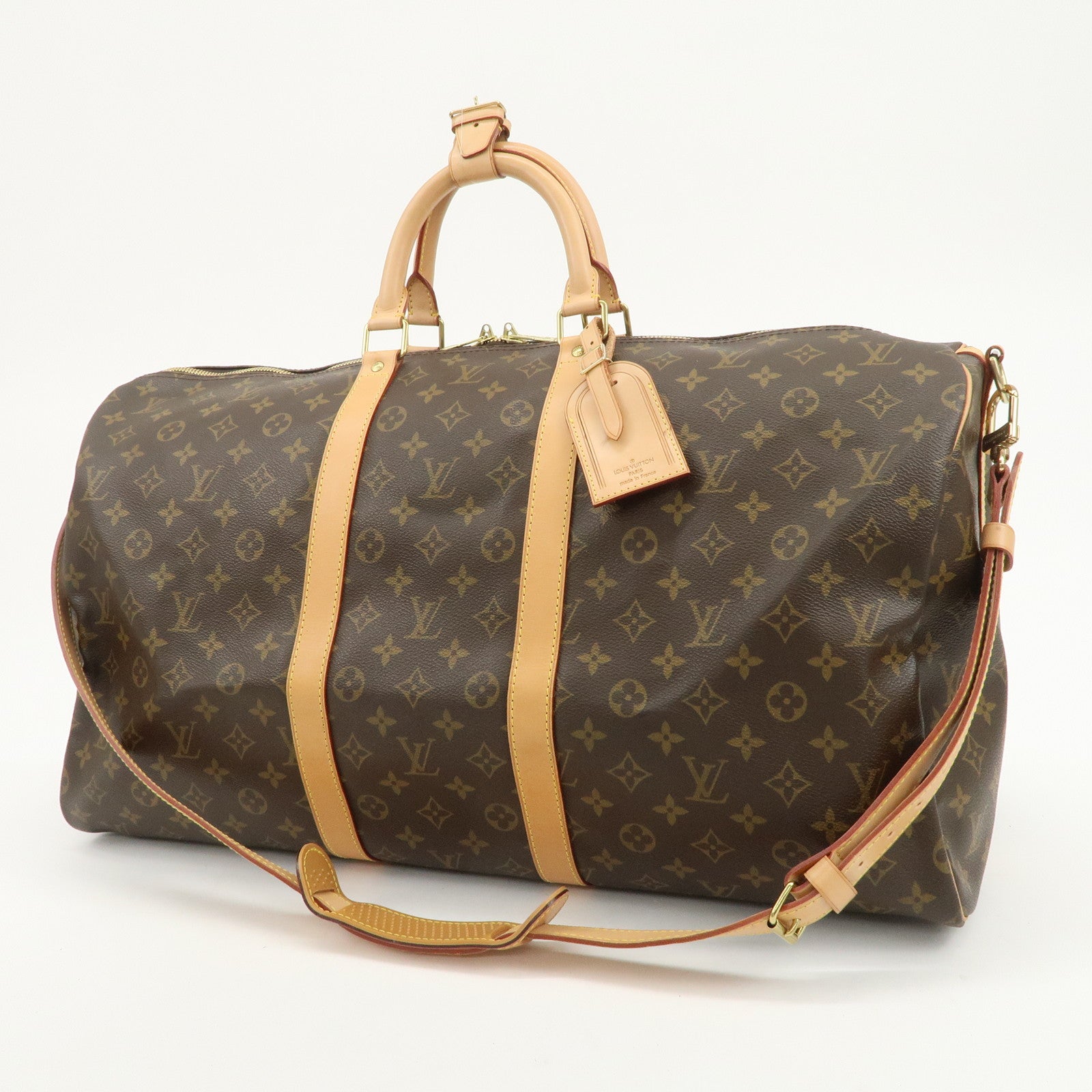 Louis Vuitton Monogram Keep All Bandouliere 55 Boston Bag M41414