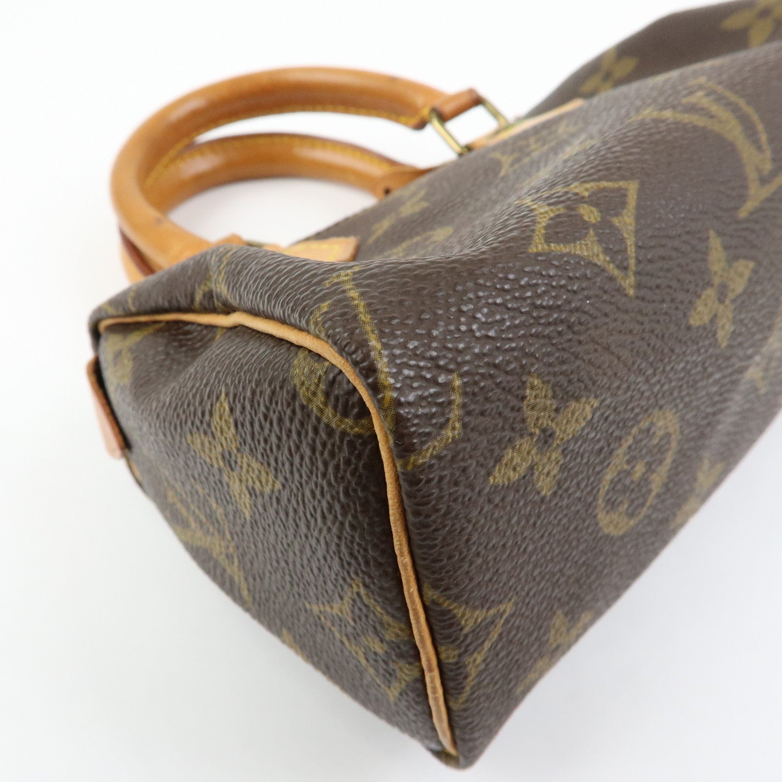 Louis Vuitton Monogram Mini Speedy Hand Bag & Strap Brown M41534