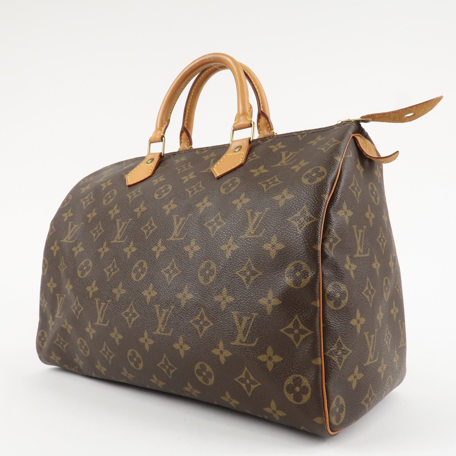 Louis Vuitton Monogram Speedy 35 Hand Bag Boston Bag Brown M41524