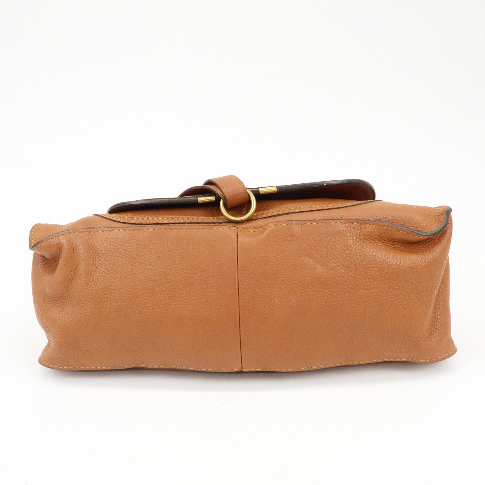 Chloe Marcie Leather Tote Bag Hand Bag Shoulder Bag Brown