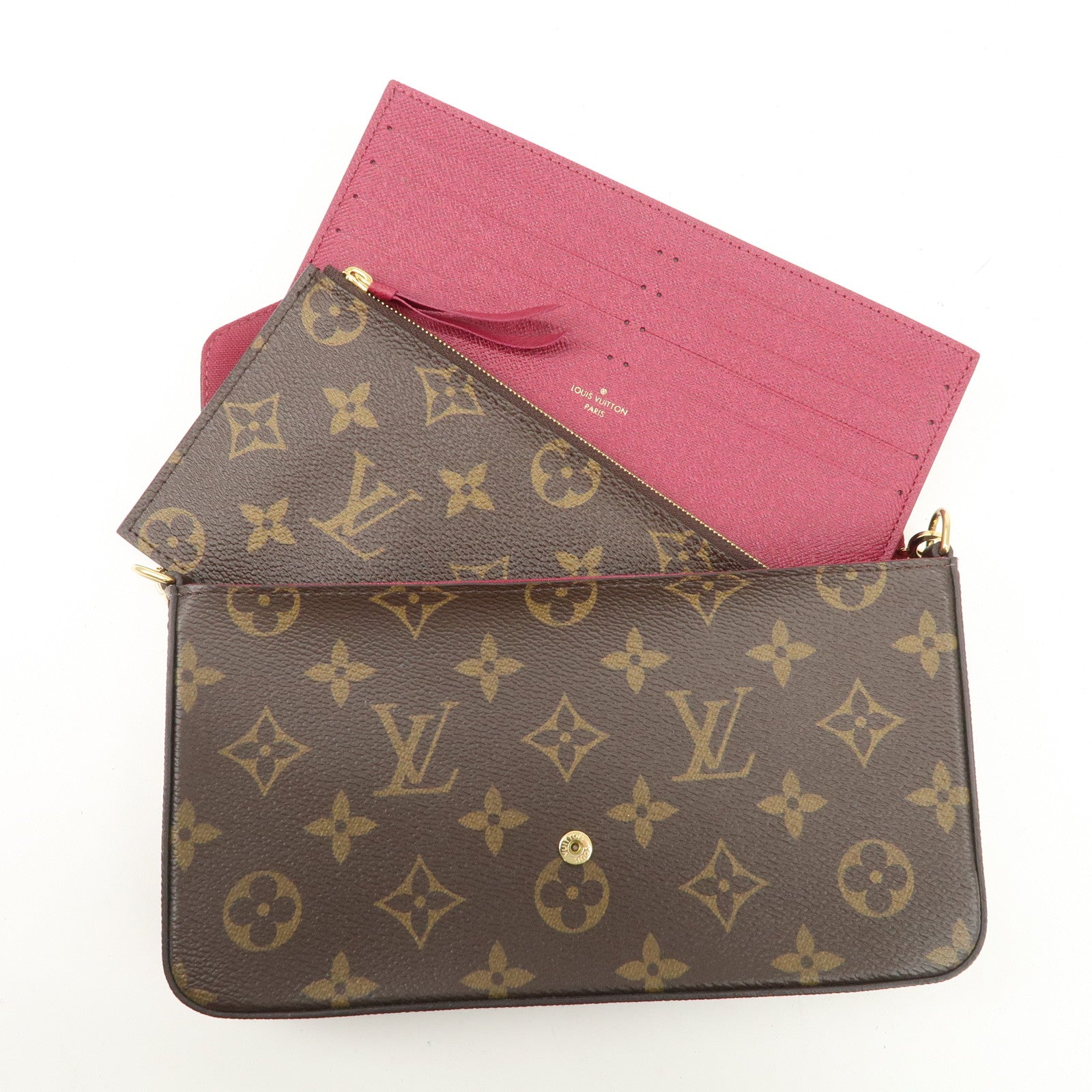 Louis Vuitton Monogram Pochette Felicie Shoulder Bag Brown M61276 Used