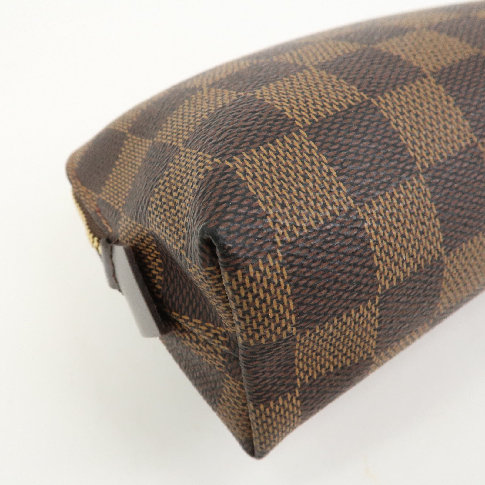 Louis Vuitton Damier Pochette Cosmetic PM Pouch Brown N47516