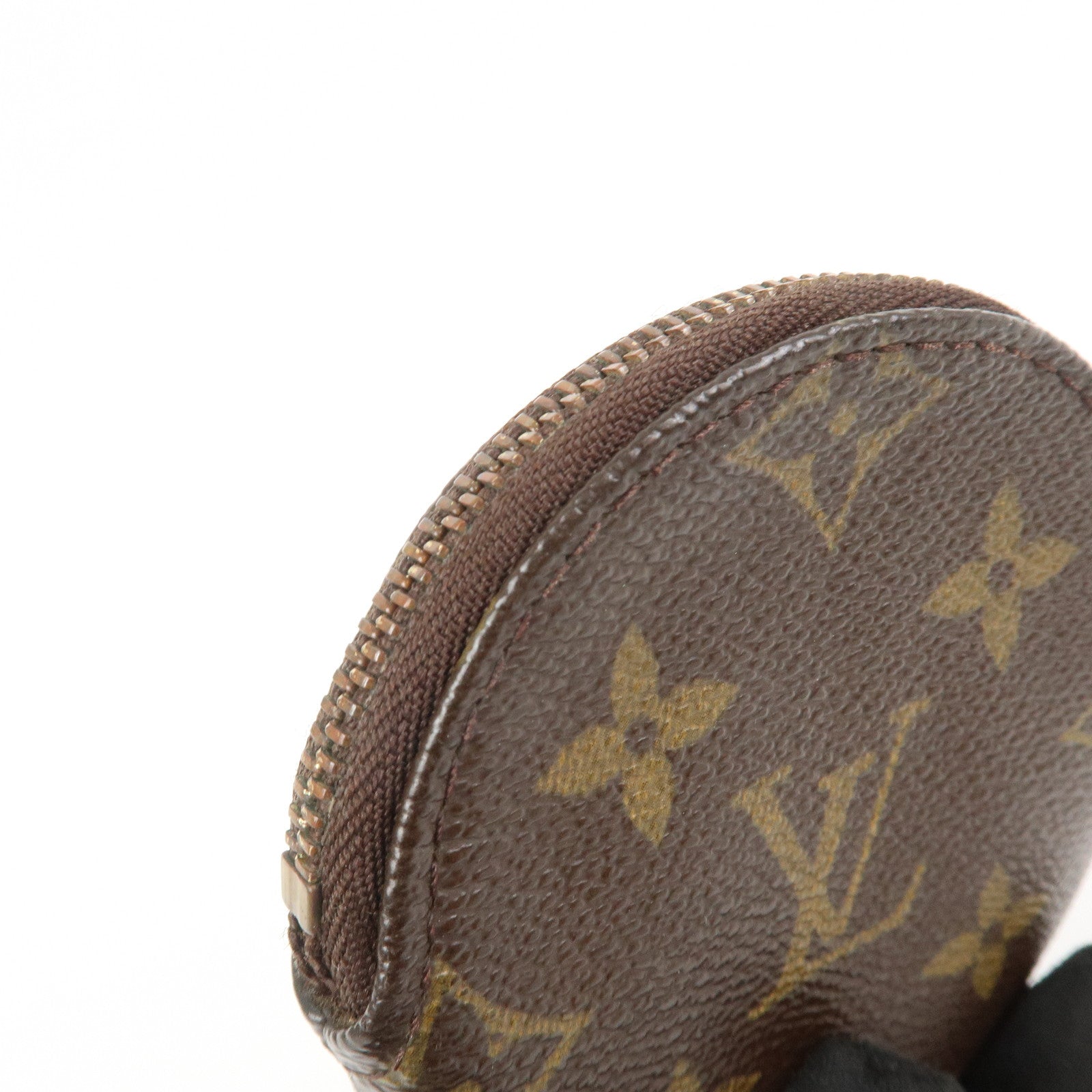 Louis Vuitton Monogram Porte Monnaie Rond Coin Case Brown M61926