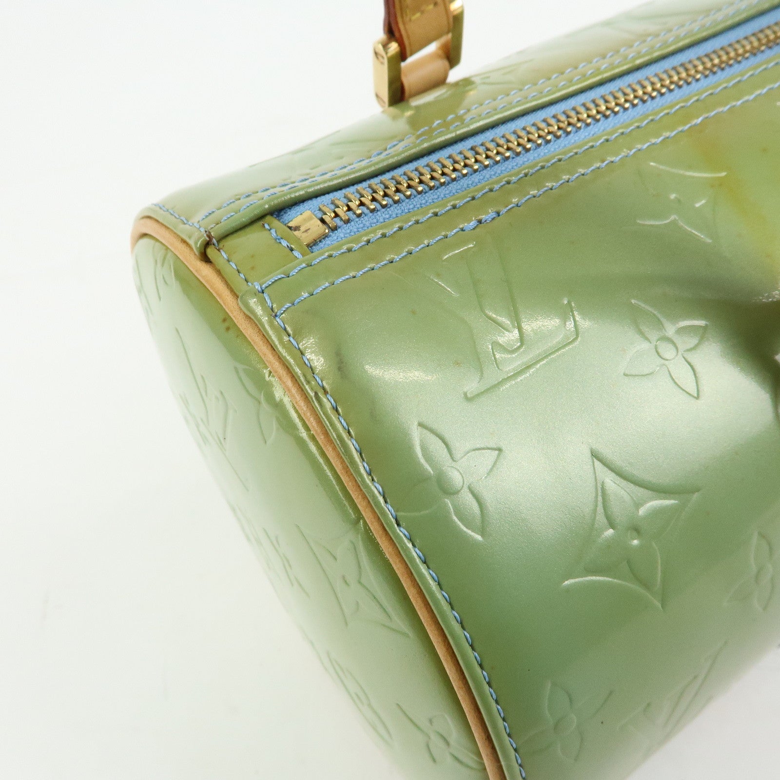 Louis Vuitton Monogram Vernis Bedford Hand Bag Baby Blue M91007
