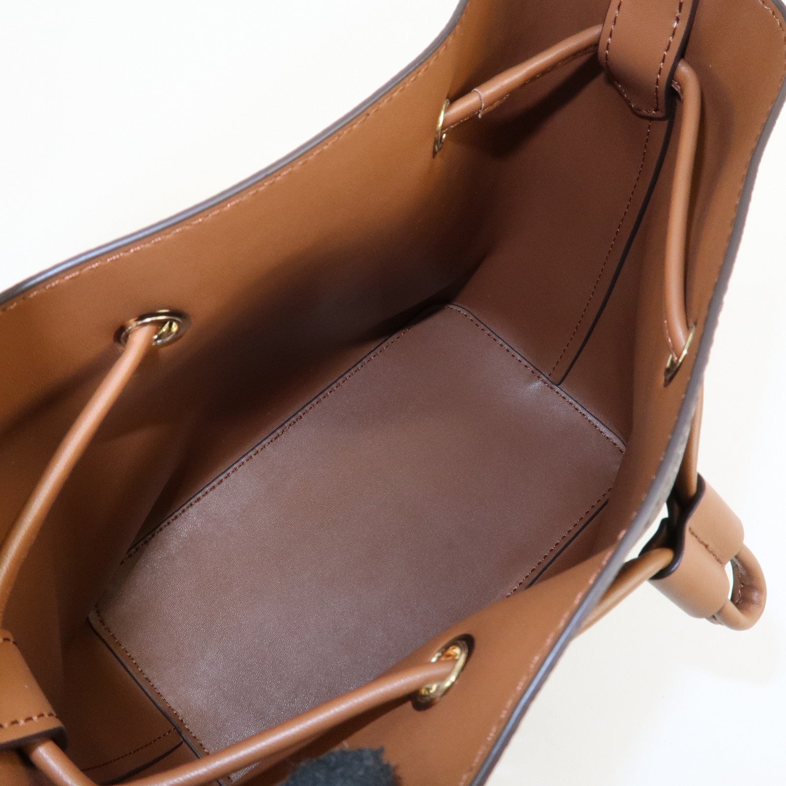 MICHAEL KORS PVC 2Way Leather Hand Bag Shoulder Bag Brown Gold HDW Used