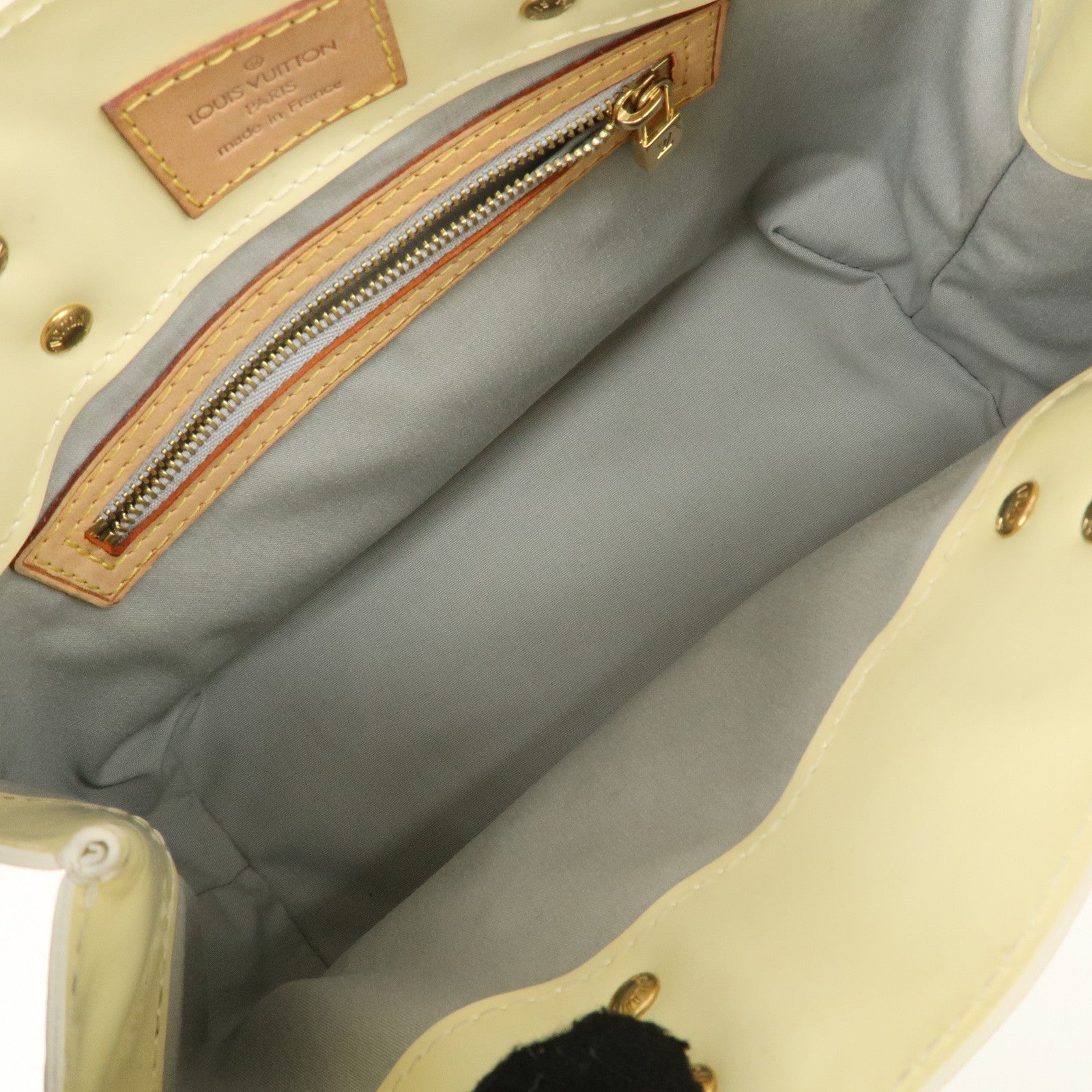 Louis Vuitton Monogram Vernis Lead PM Hand Bag Perle M91336 Used