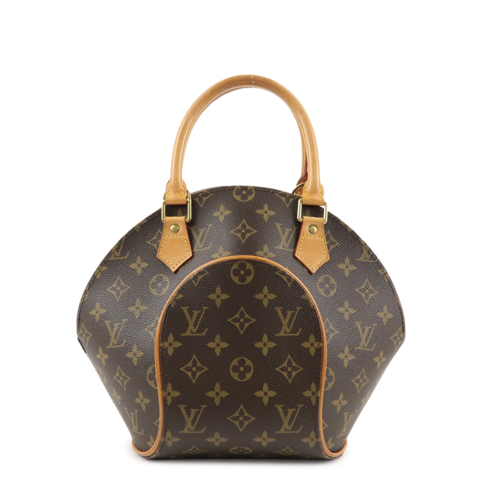 Louis Vuitton Monogram Canvas Ellipse PM Hand Bag Brown M51127 Used