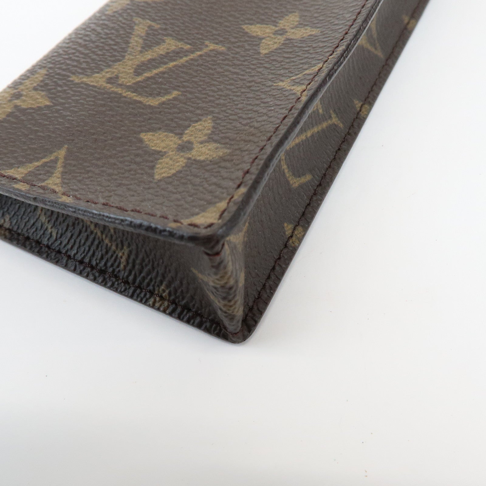 Louis Vuitton Monogram Leather Set of 3 Glasses Case Brown M62962