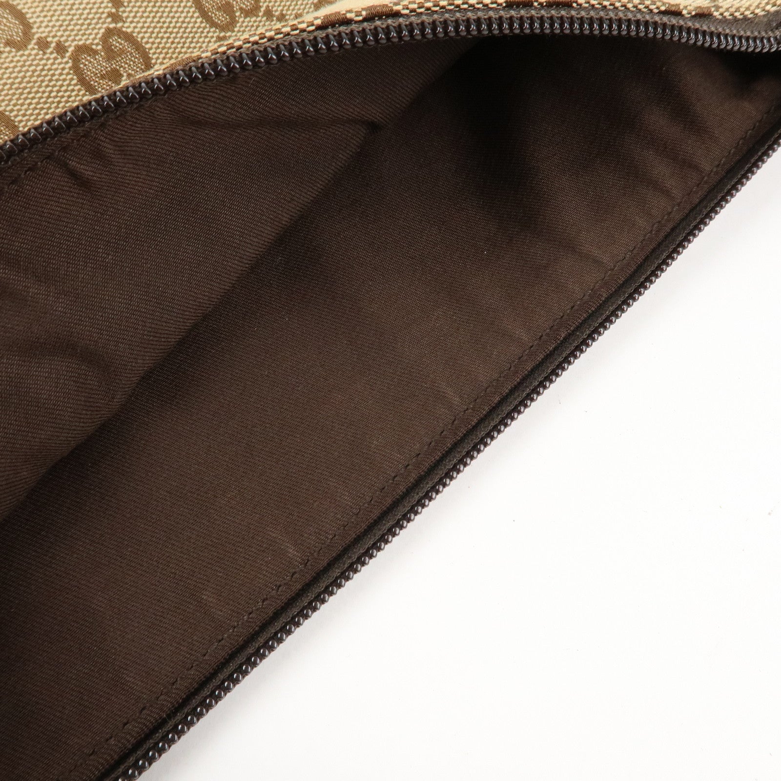 GUCCI GG Canvas Leather Shoulder Bag Crossbody Bag Brown 145857 Used